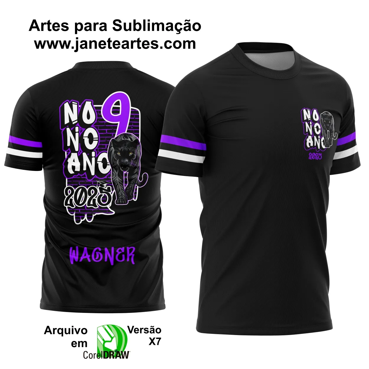 Arte Vetor Camisa Formandos Nono Ano Graffiti Pantera Negra