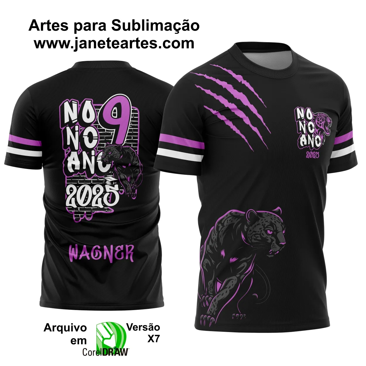 Arte Vetor Camisa Formandos Nono Ano Pantera Nagra