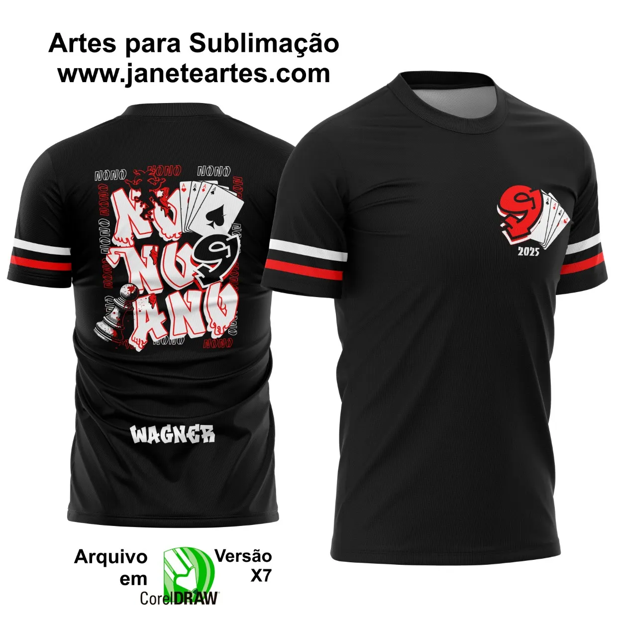 Arte Vetor Camisa Formandos Nono Ano Xadrez