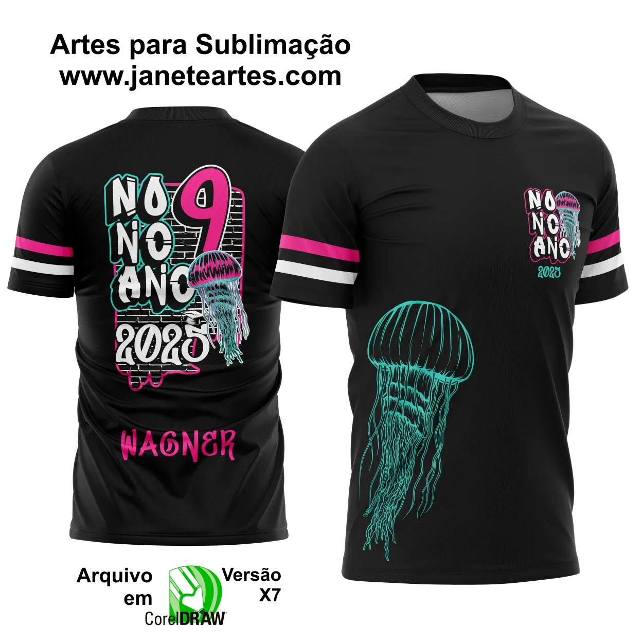 Arte Vetor Camisa Formandos Nono Ano Água Viva