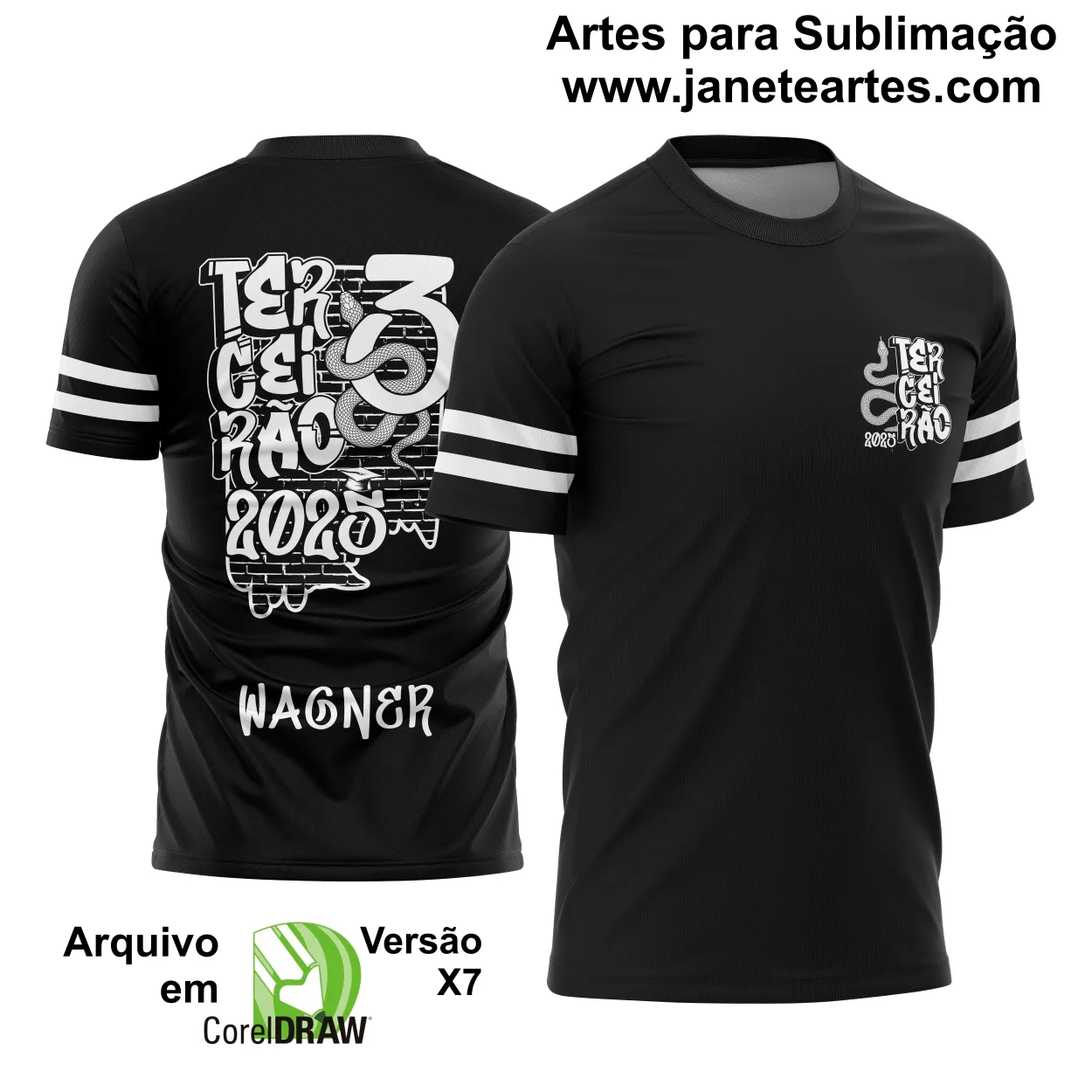 Arte Vetor - Camisa Formandos Terceirão Graffite de Rua Muro