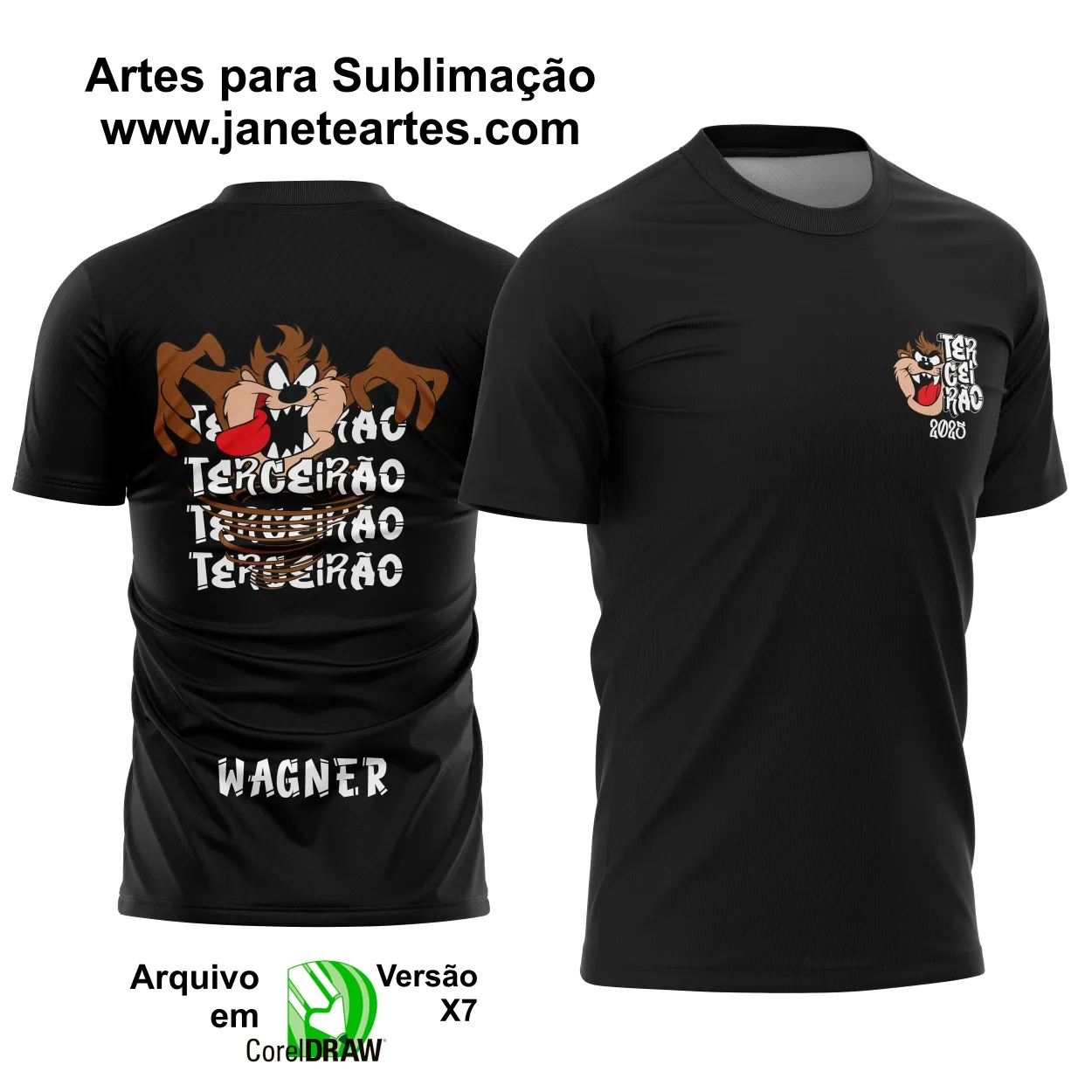 Arte Vetor - Camisa Formandos Terceirão Graffite de Rua Taz Mania