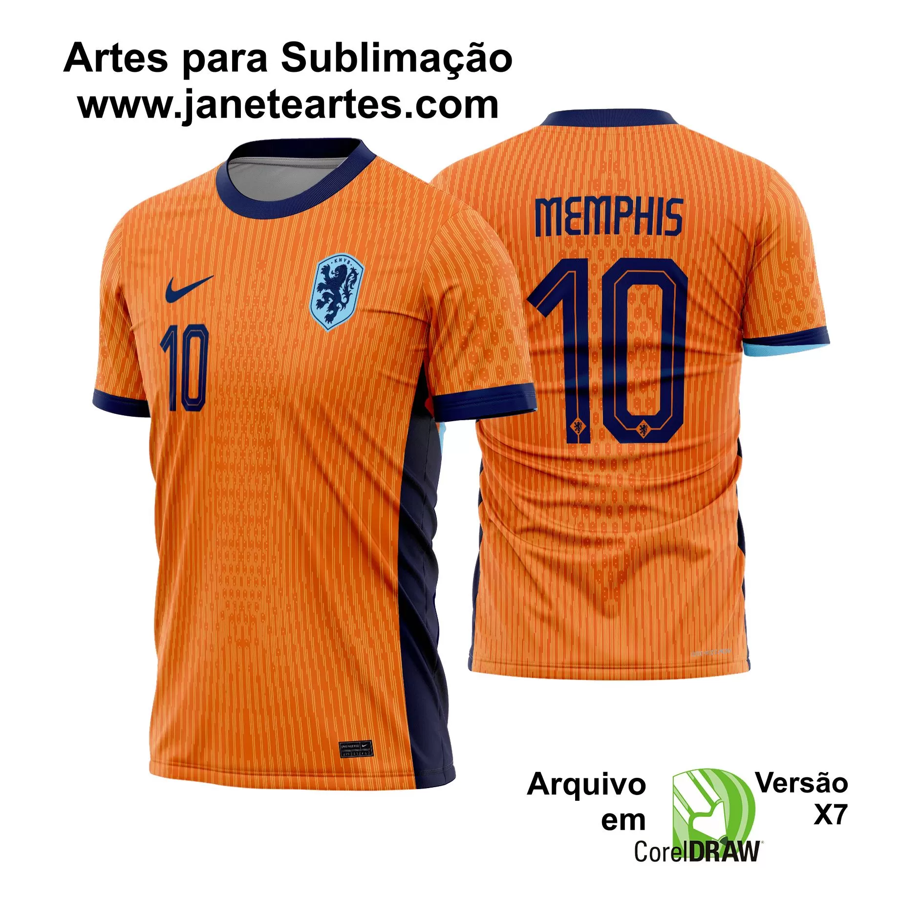 Arte Vetor Camisa Holanda Titular 2024 - 2025