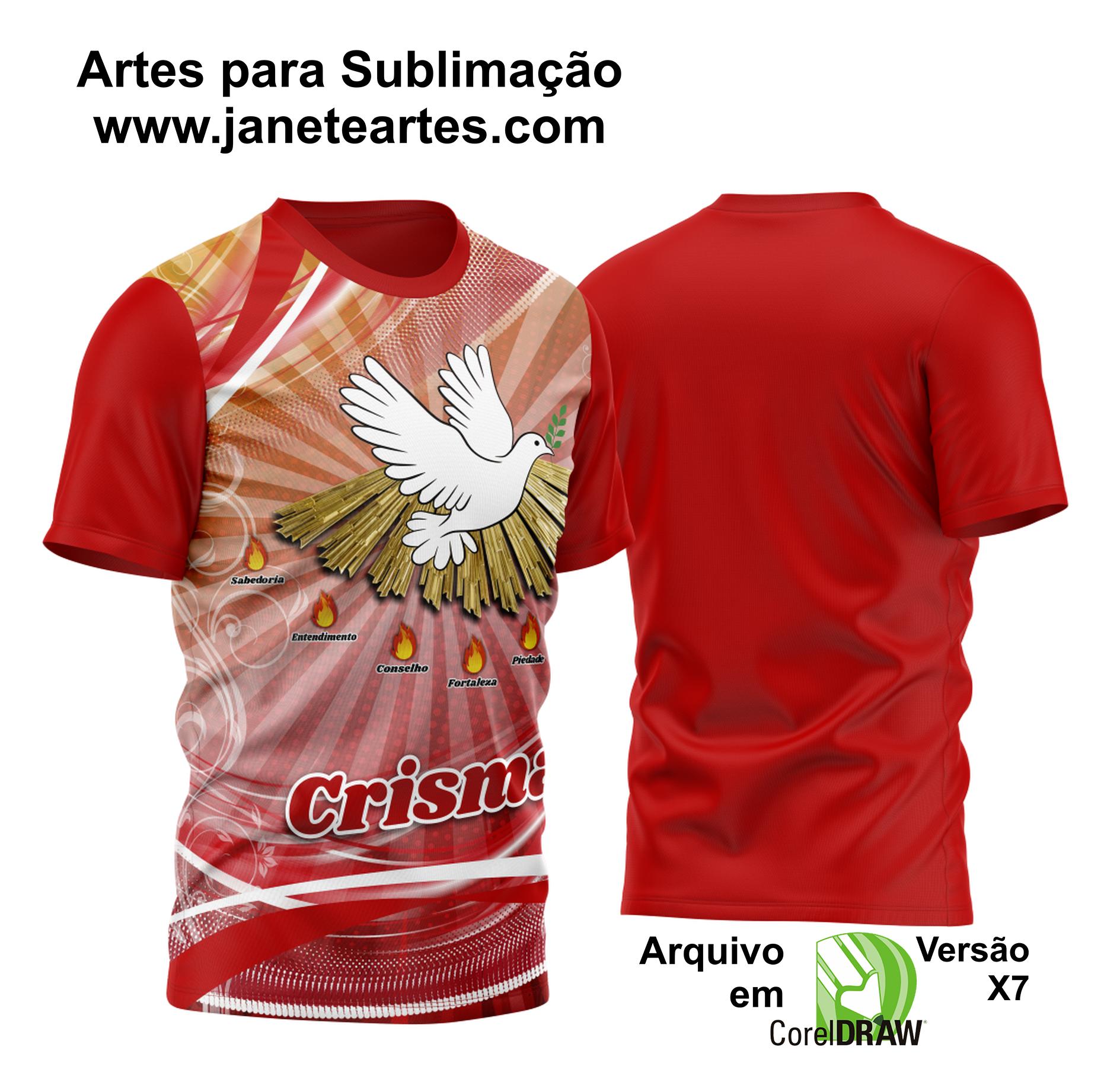 Arte Vetor Camisa Igreja Igreja Católica Crisma 2023 Modelo 1