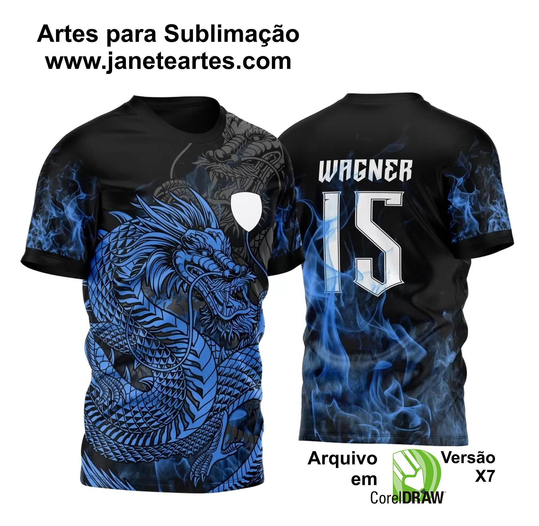 Arte Vetor Camisa InterClasse 2024 Dragão Azul