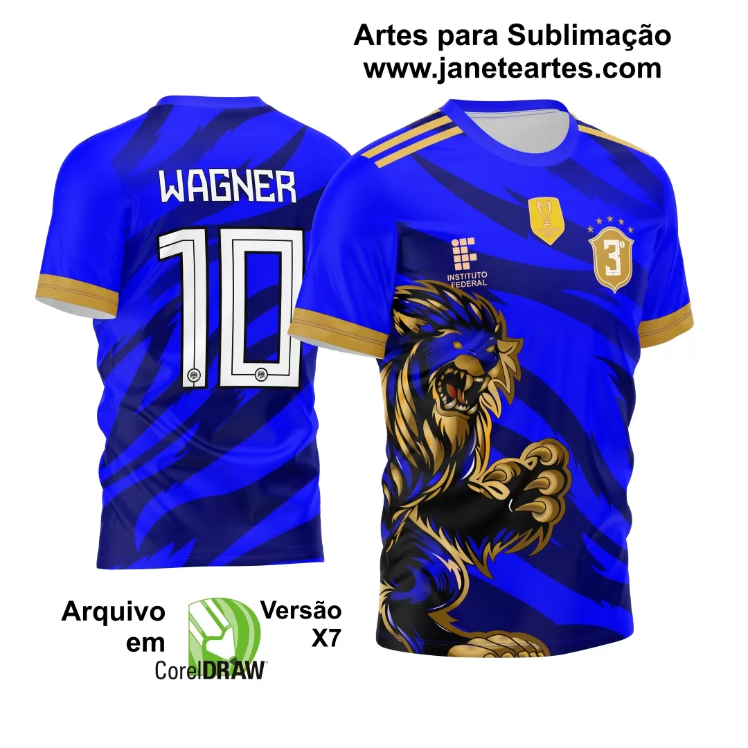 Arte Vetor Camisa InterClasse 2024 Leão Azul