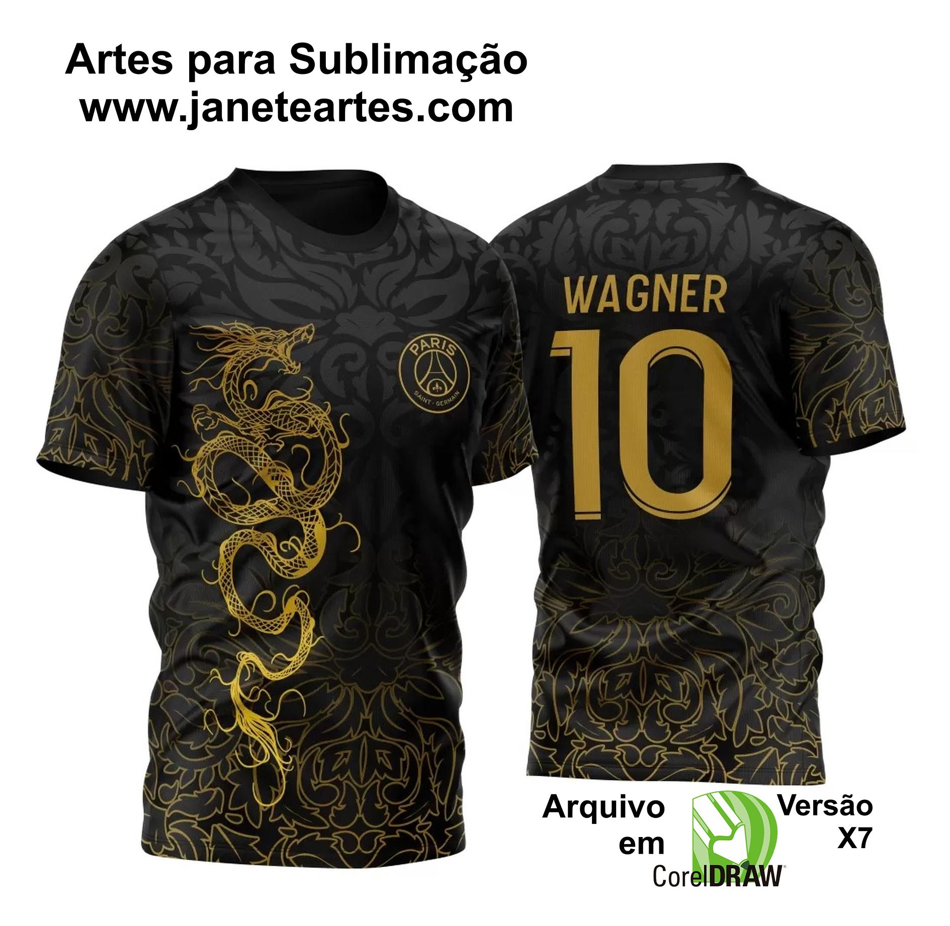 Arte Vetor Camisa InterClasse Dragão Serpente 2023 Dourado