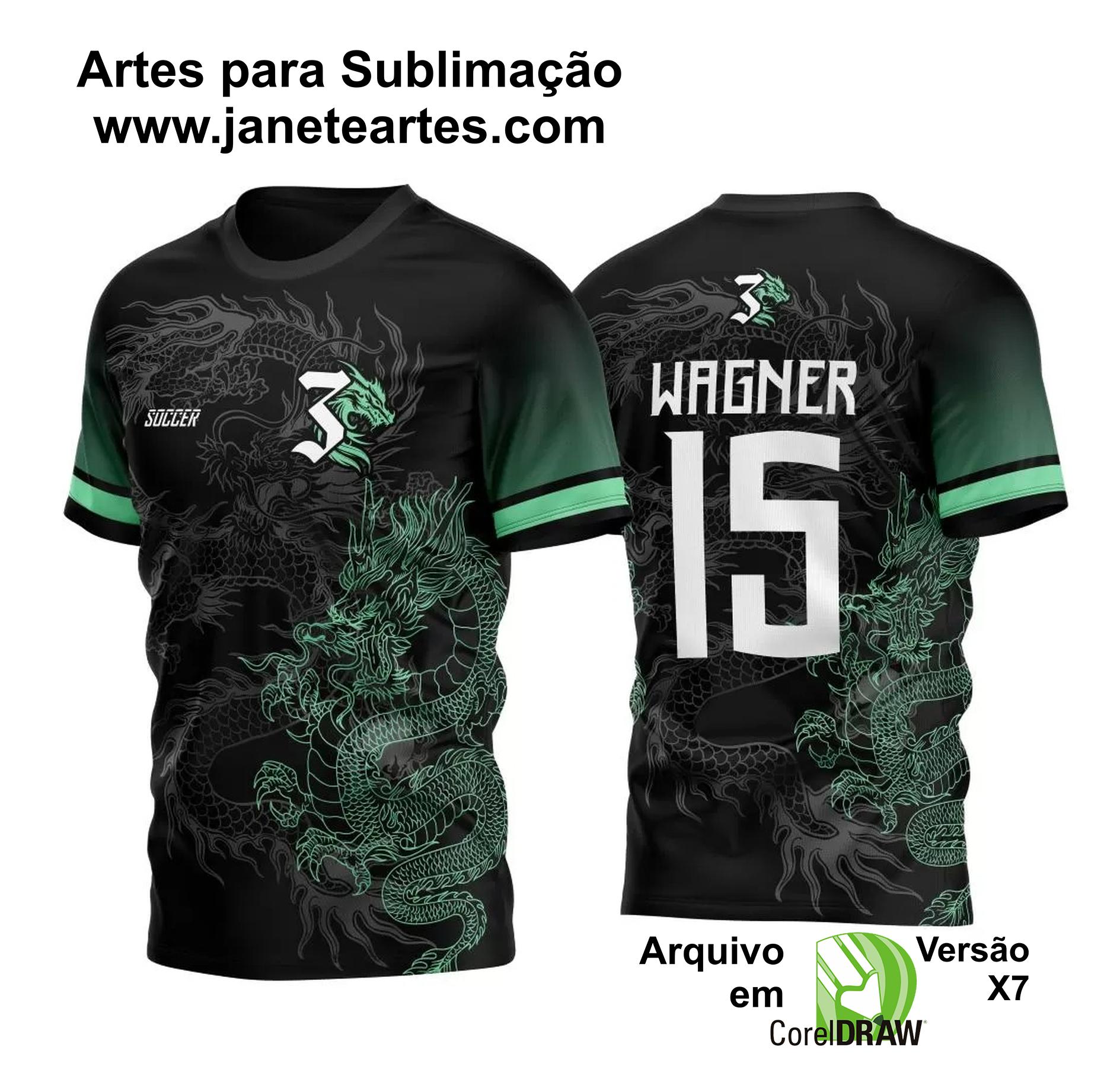 Arte Vetor Camisa InterClasse Dragão Verde 2023