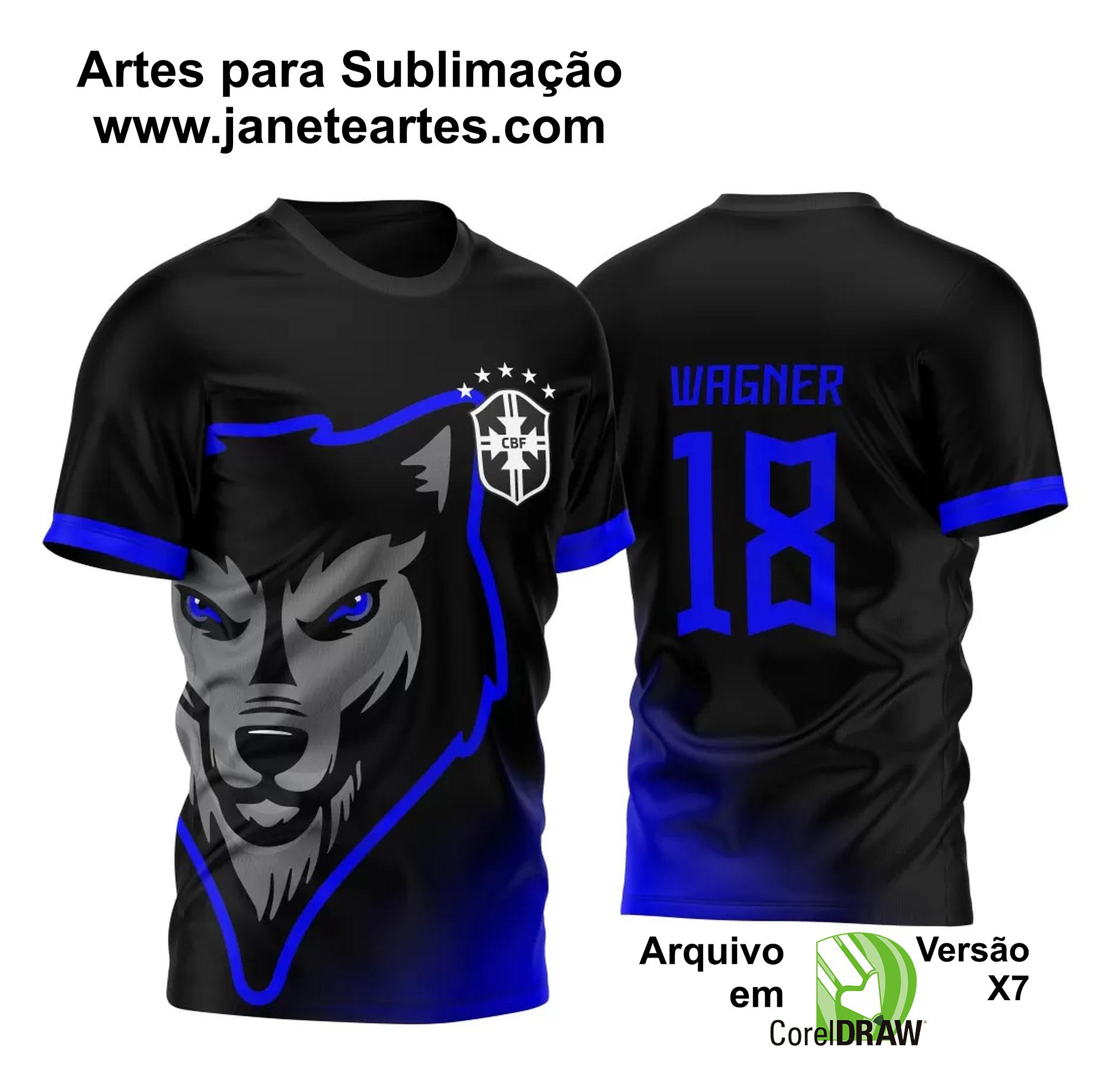 Arte Vetor Camisa InterClasse Lobo Alfa Brasil 2023
