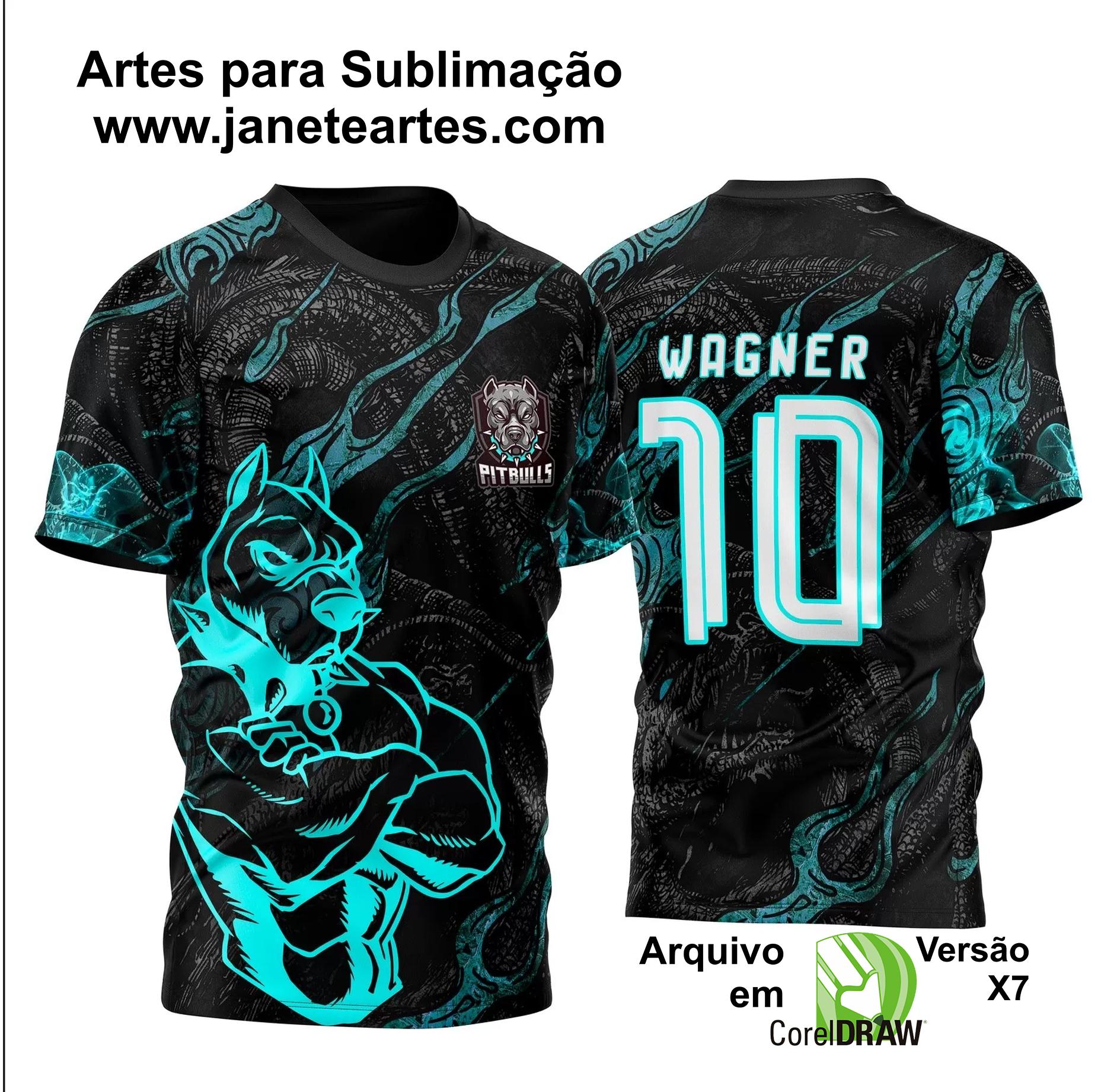 Arte Vetor Camisa InterClasse Pitbull of Dragon 2023 Azul