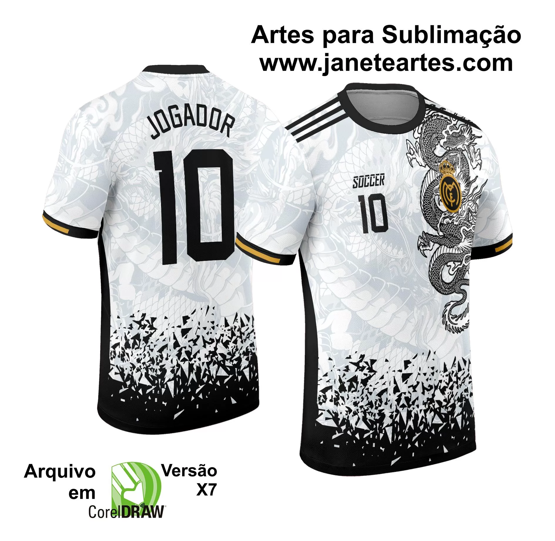 Arte Vetor Camisa Interclasse Dragão 2024