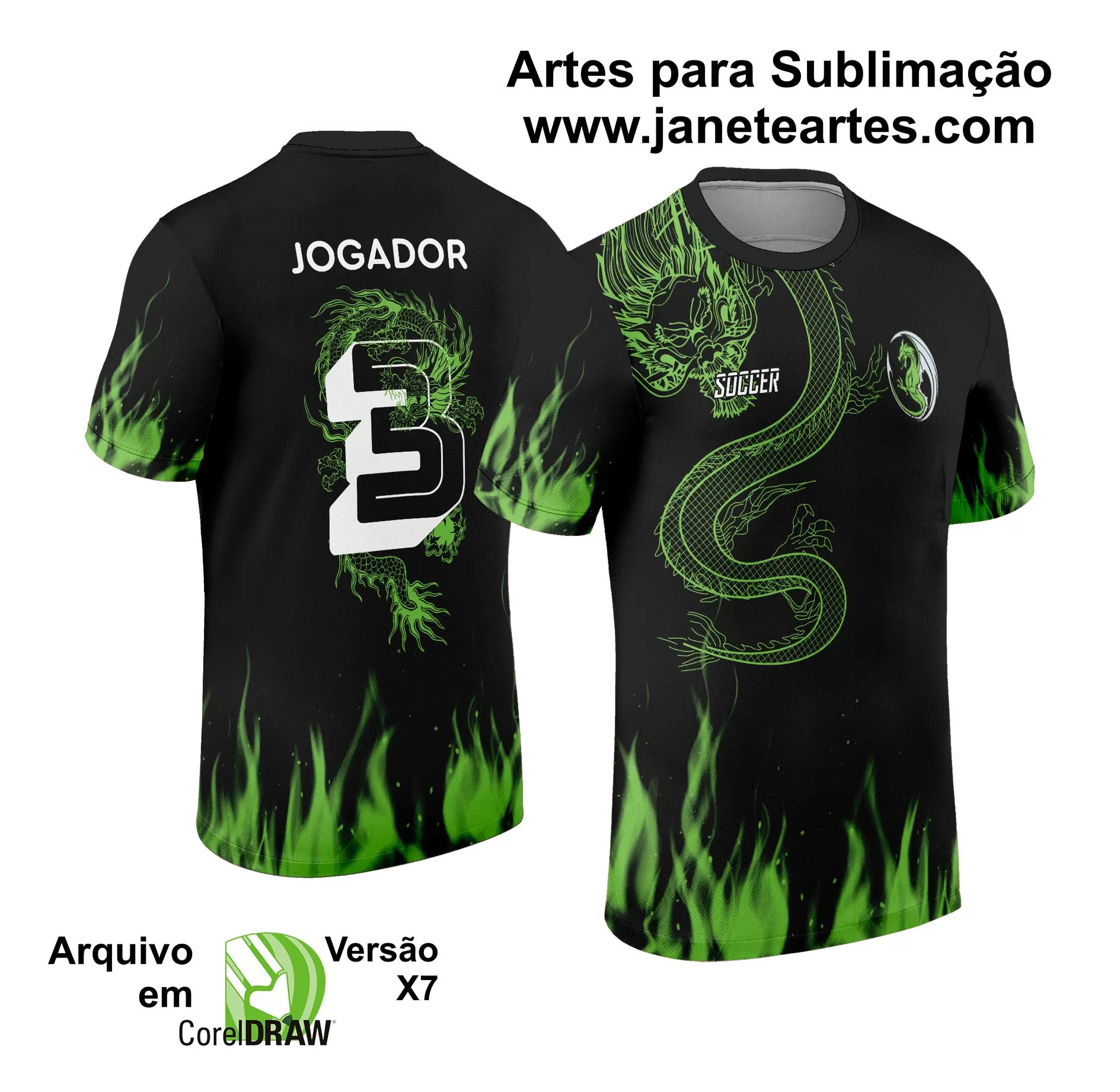 Arte Vetor Camisa Interclasse Dragão 2024