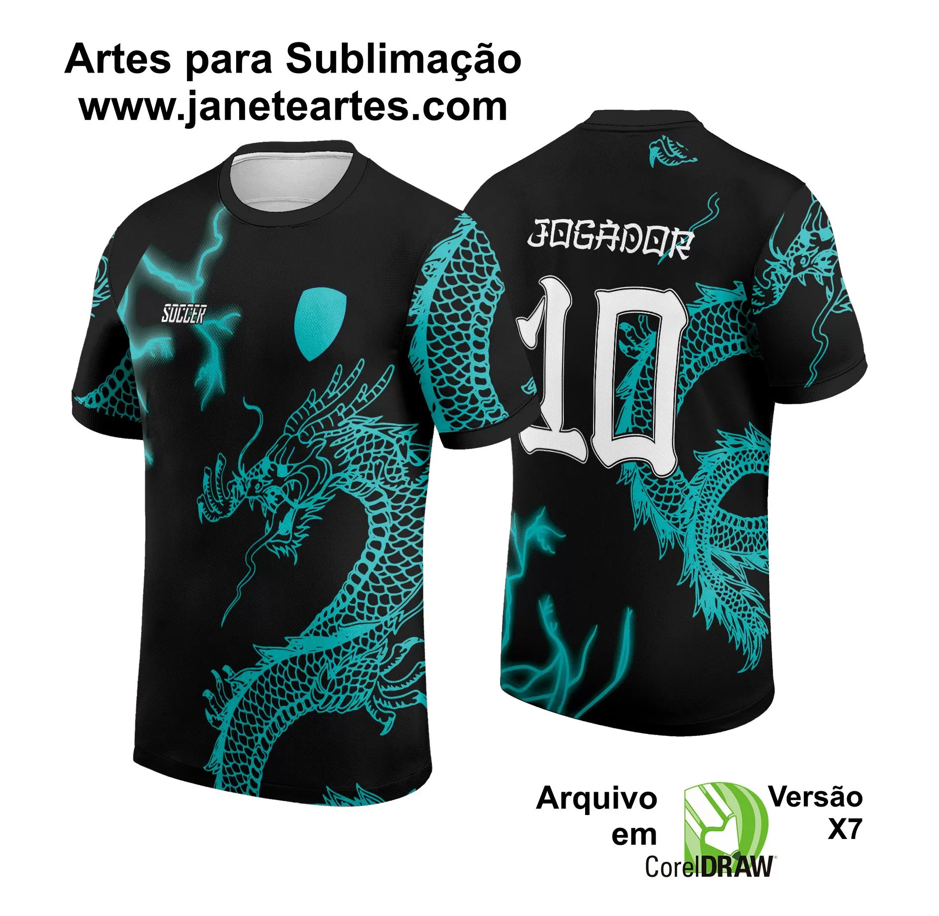 Arte Vetor Camisa Interclasse Dragão 2024 Verde