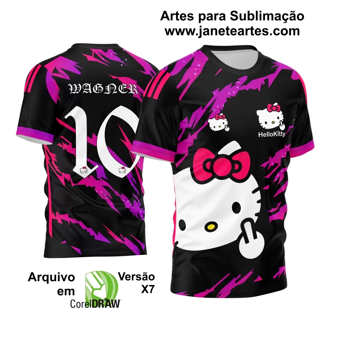 Arte Vetor Camisa Interclasse Hello Kitty 2024
