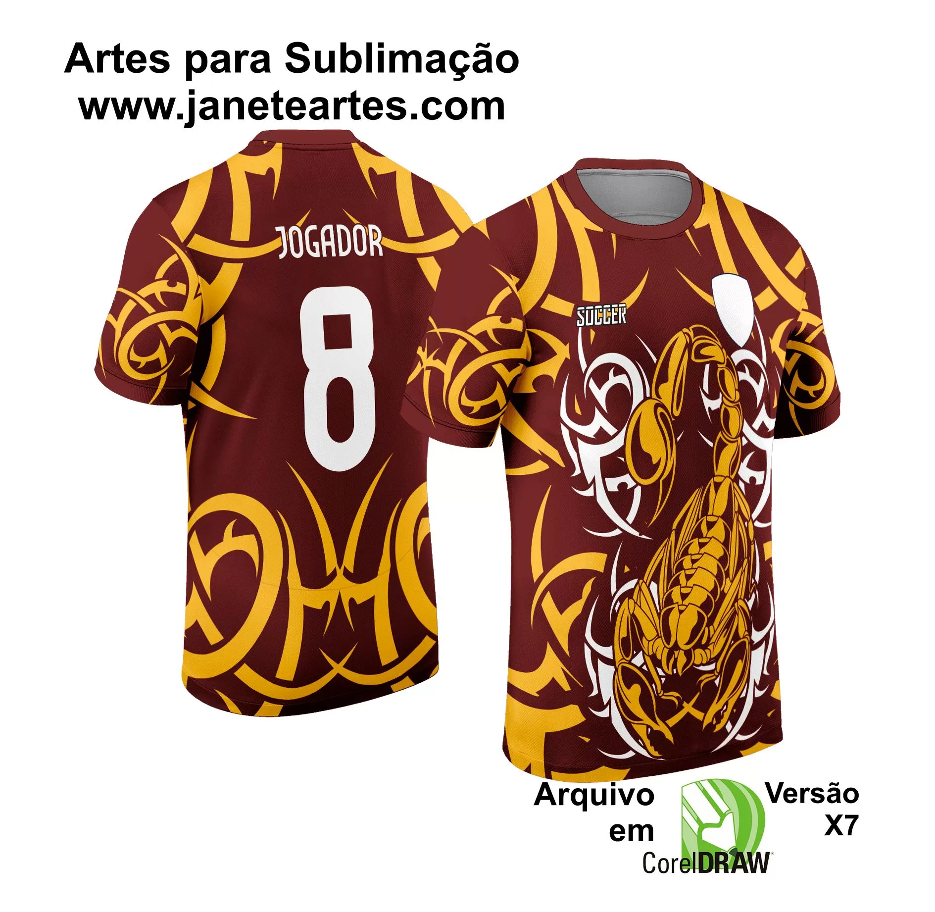 Arte Vetor Camisa Interclasse - Jogos Internos - 2024 - Escorpião