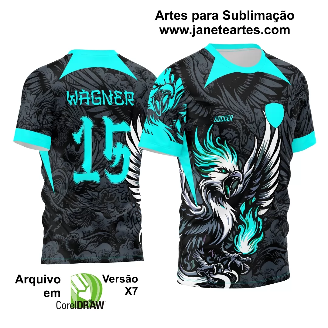 Arte Vetor Camisa Interclasse - Jogos Internos - 2024 - Fênix Azul