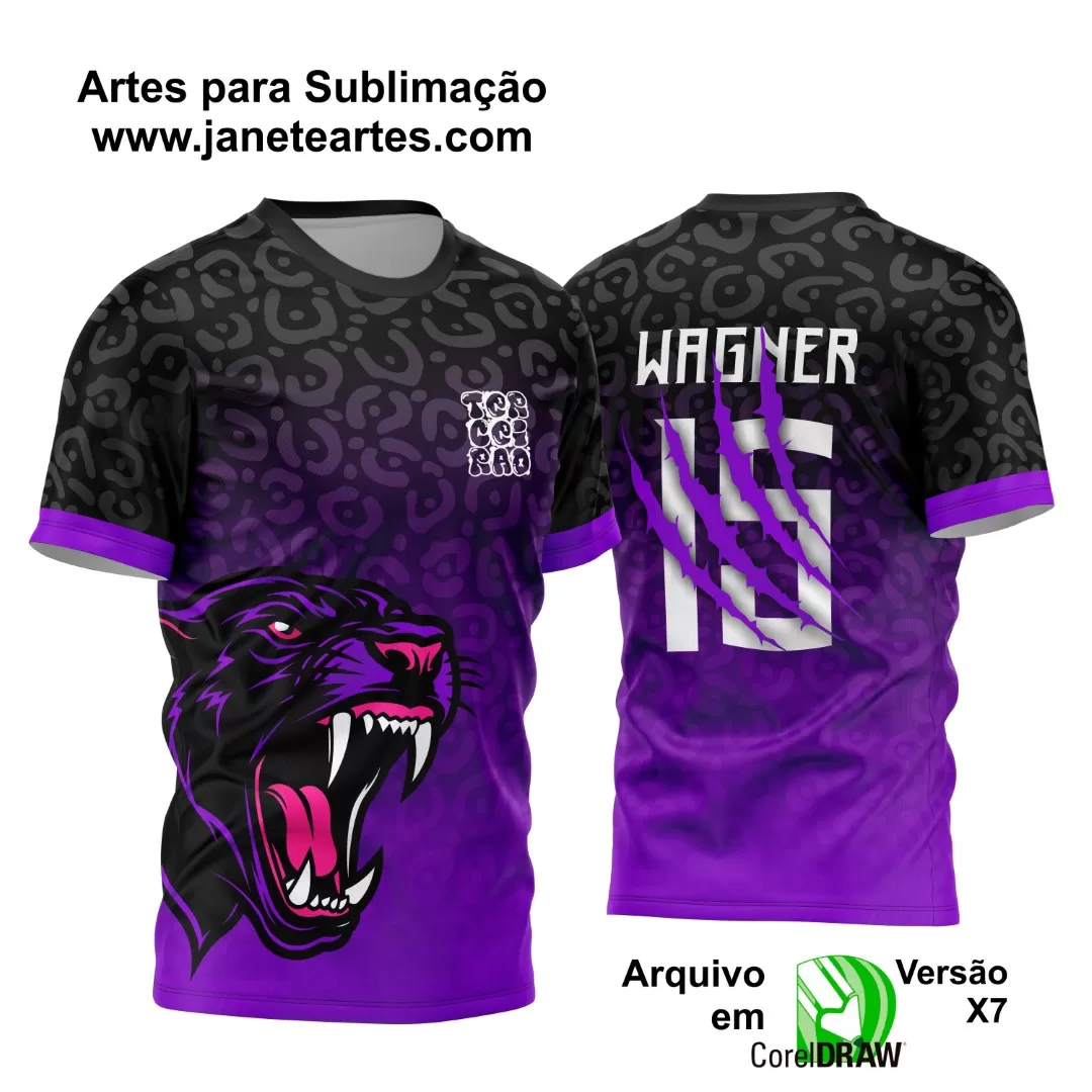 Arte Vetor Camisa Interclasse - Jogos Internos - 2024 - Pantera Degrade