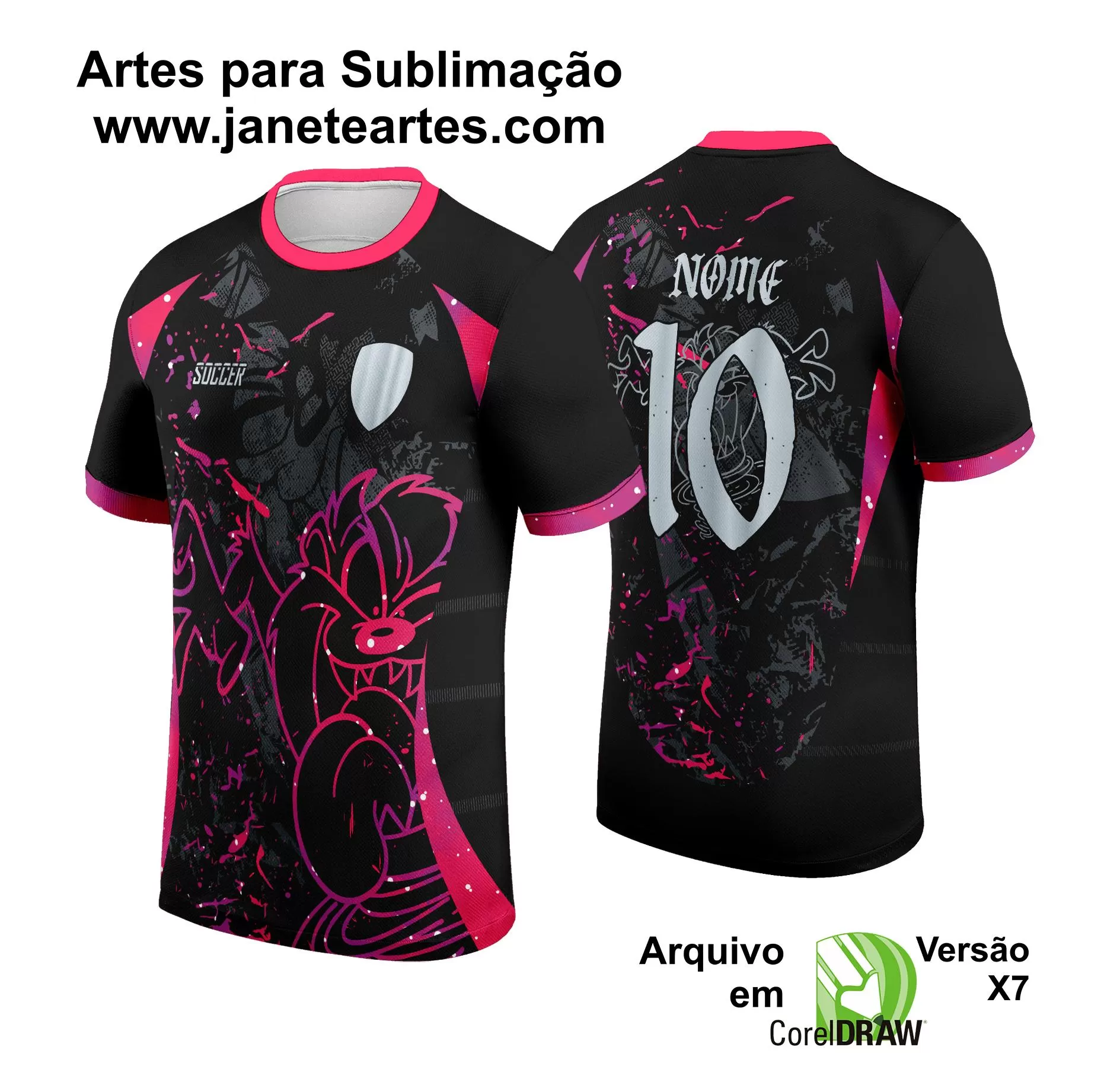 Arte Vetor Camisa Interclasse - Jogos Internos - 2024 Taz-Mania