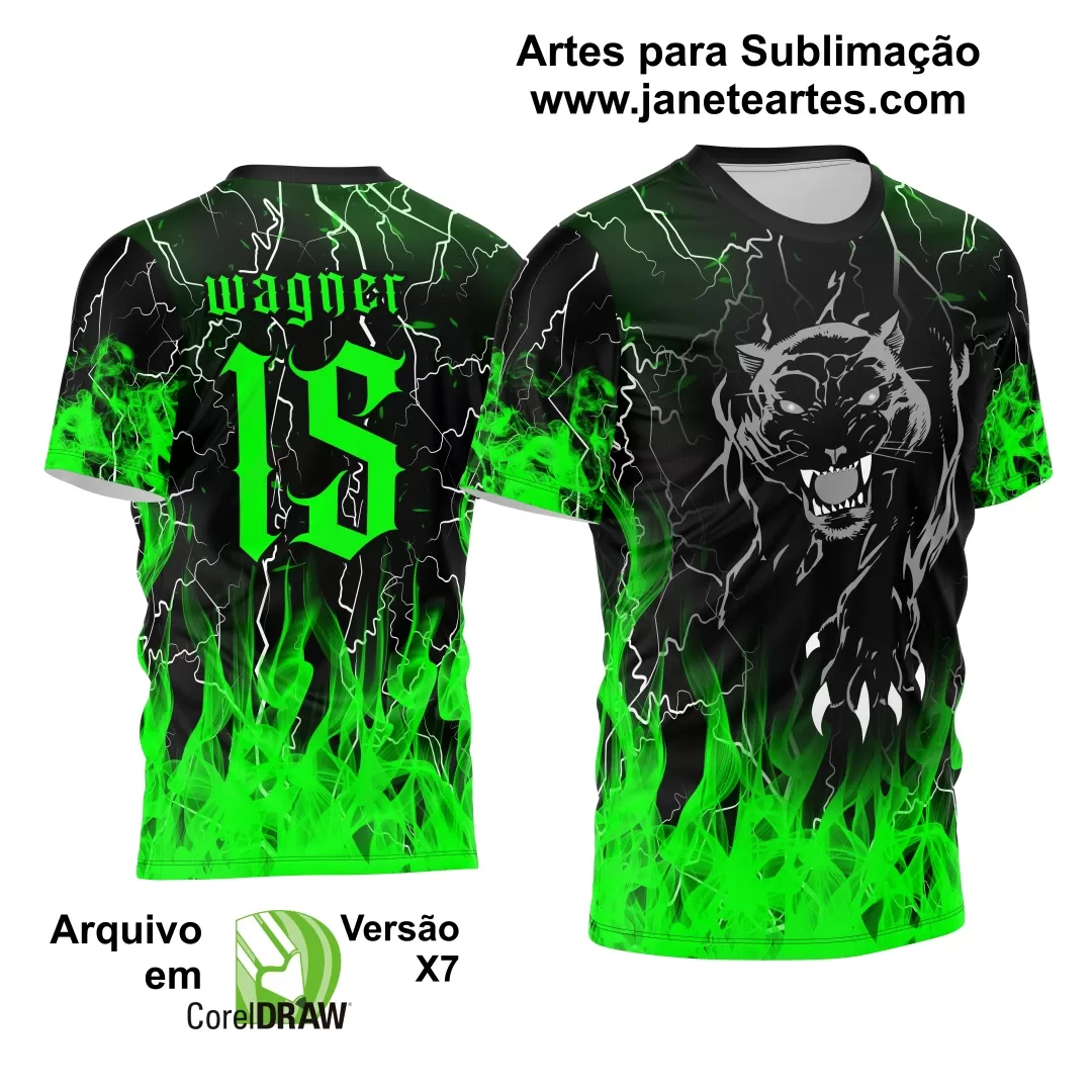 Arte Vetor Camisa Interclasse Pantera 2024 Com Fogo