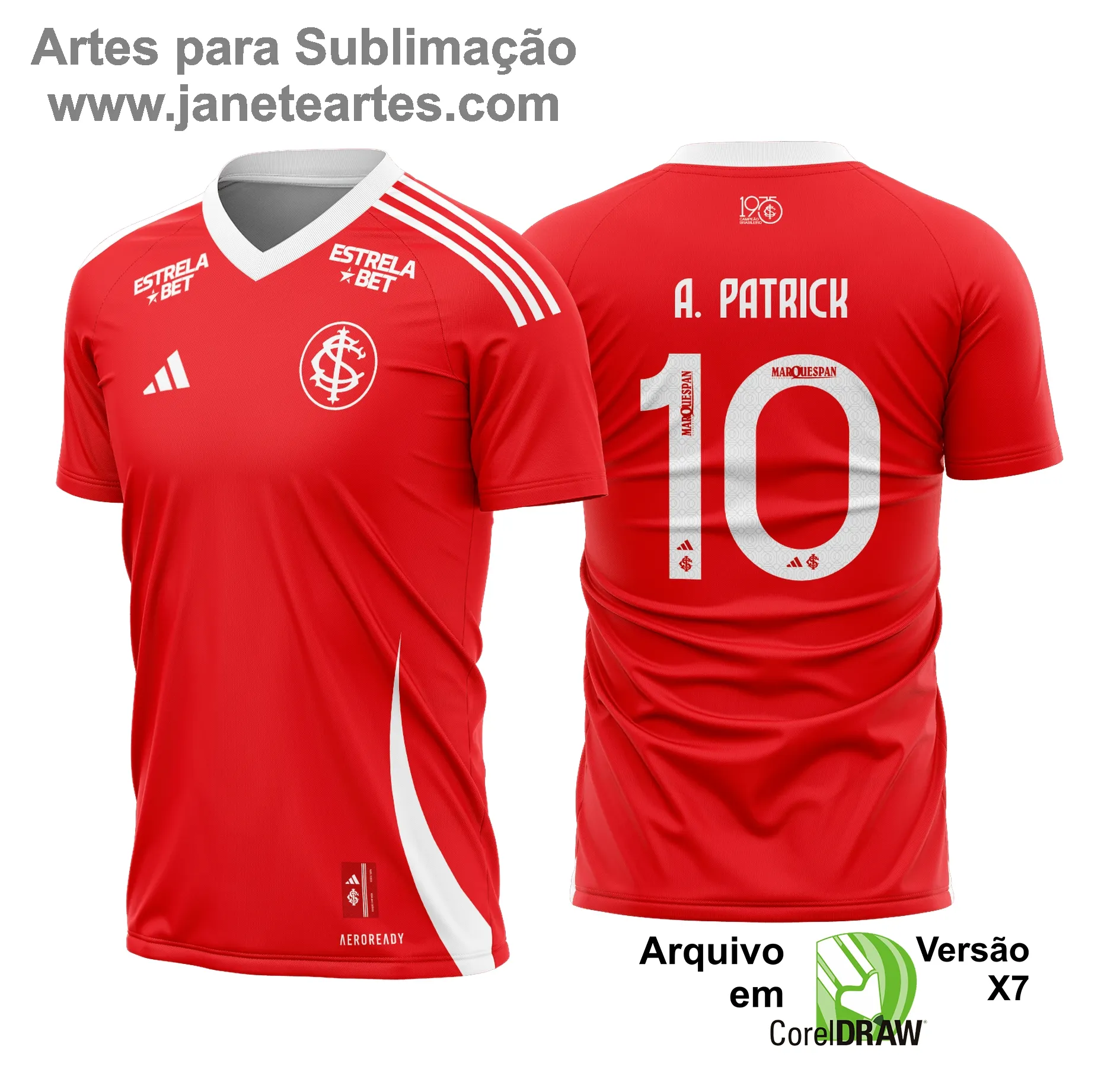 Arte Vetor - Camisa Internacional Titular 2025 - 2026