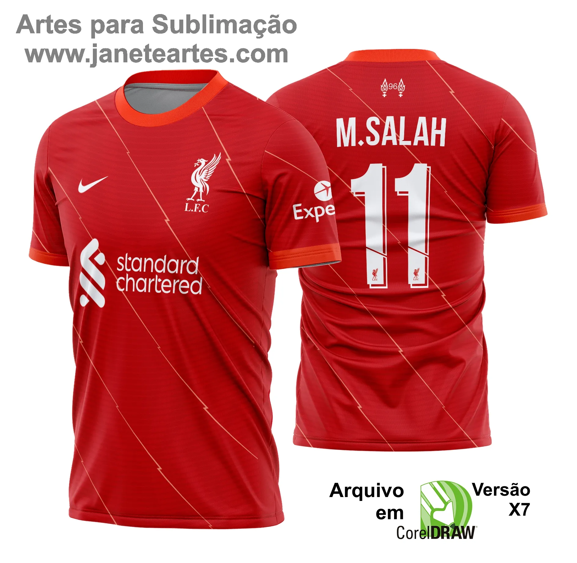 Arte Vetor - Camisa Liverpool Titular 2021 - 2022