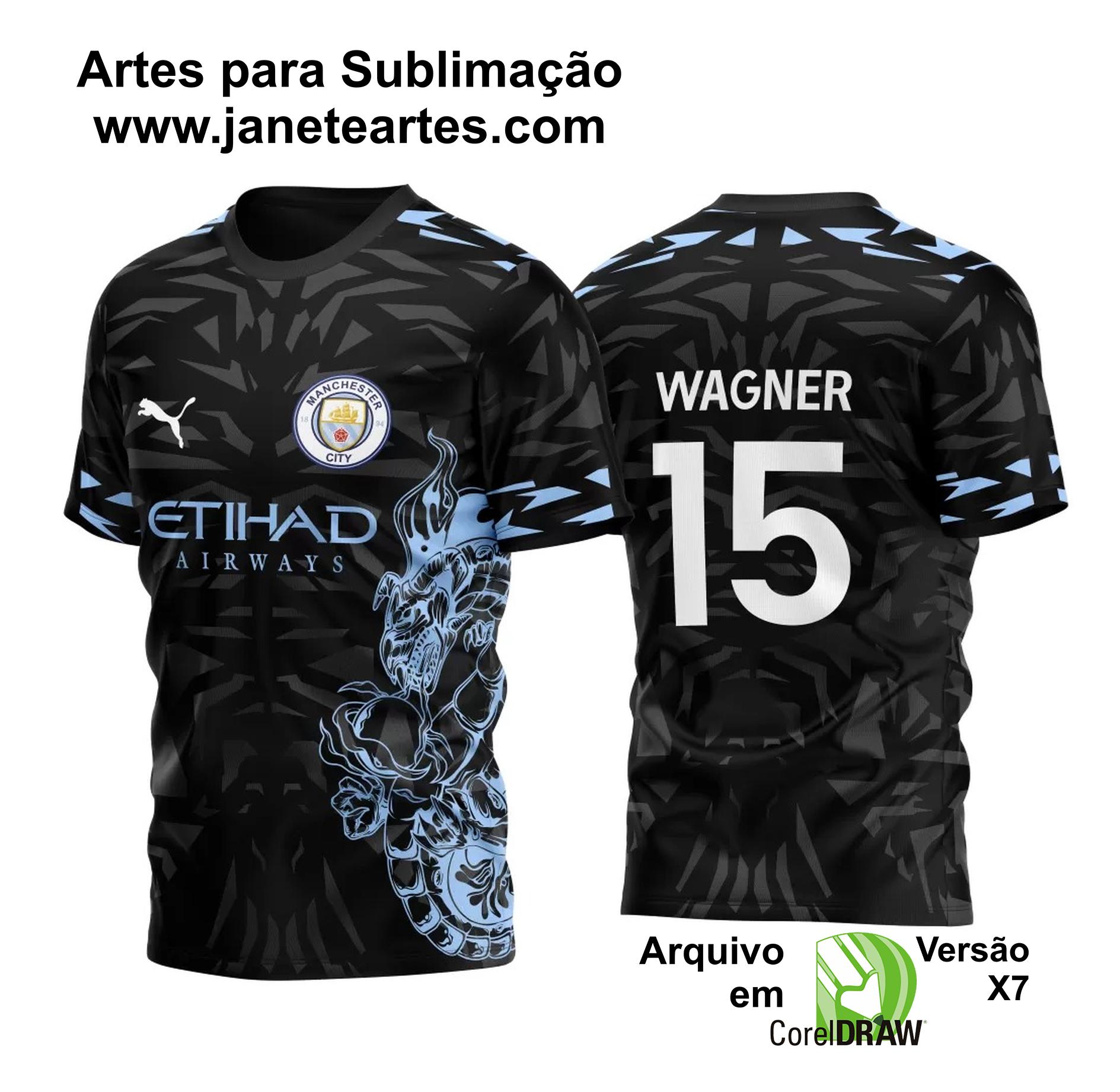 Arte Vetor Camisa Manchester City 2023 Concept Dragón