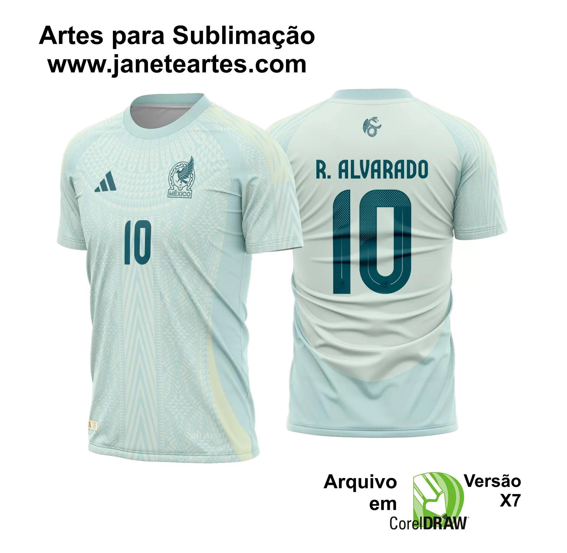 Arte Vetor Camisa Mexico Reserva 2024 - 2025 + Fonte TTF
