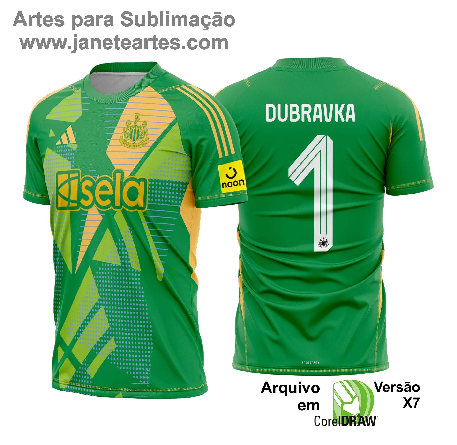 Arte Vetor - Camisa Newcastle Goleiro 2024 - 2025