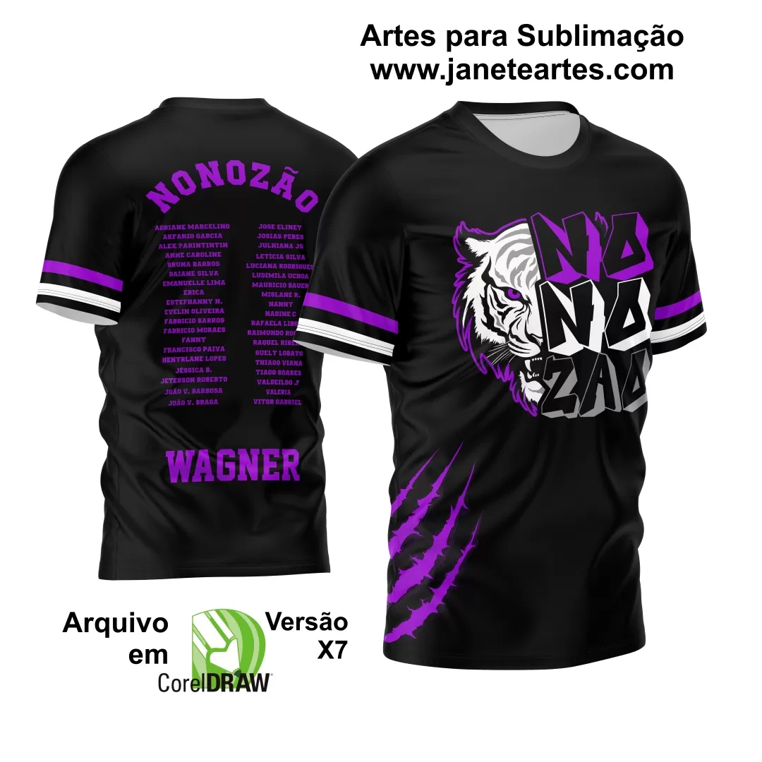 Arte Vetor Camisa Nono Ano 2024 Tigre