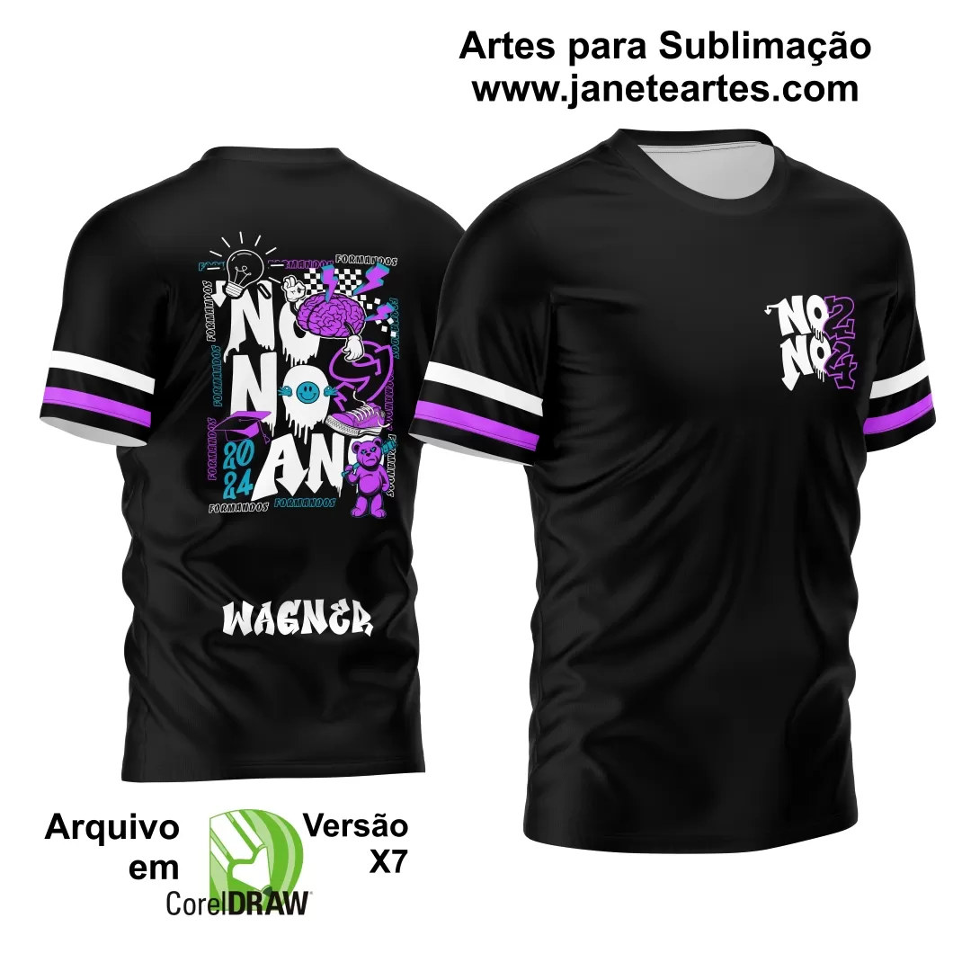 Arte Vetor Camisa Nono Ano Formandos Urso 2024