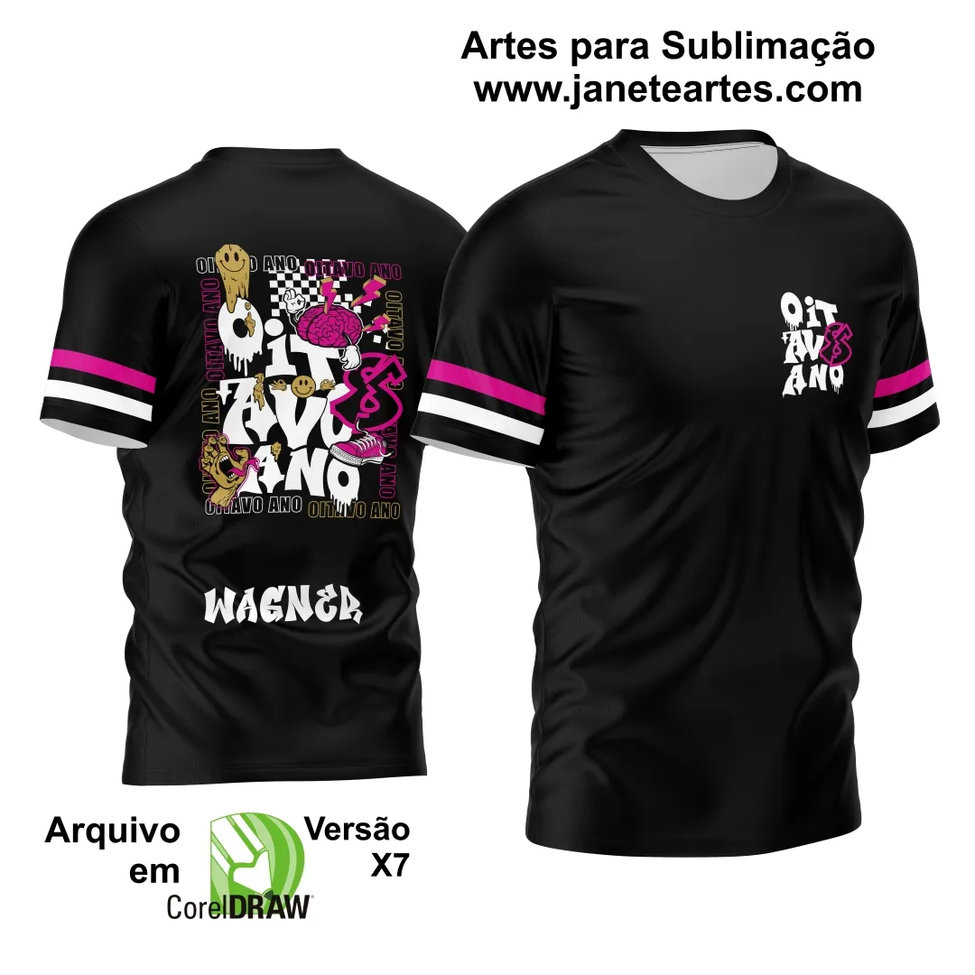 Arte Vetor Camisa Oitavo Ano 2024 - 2025