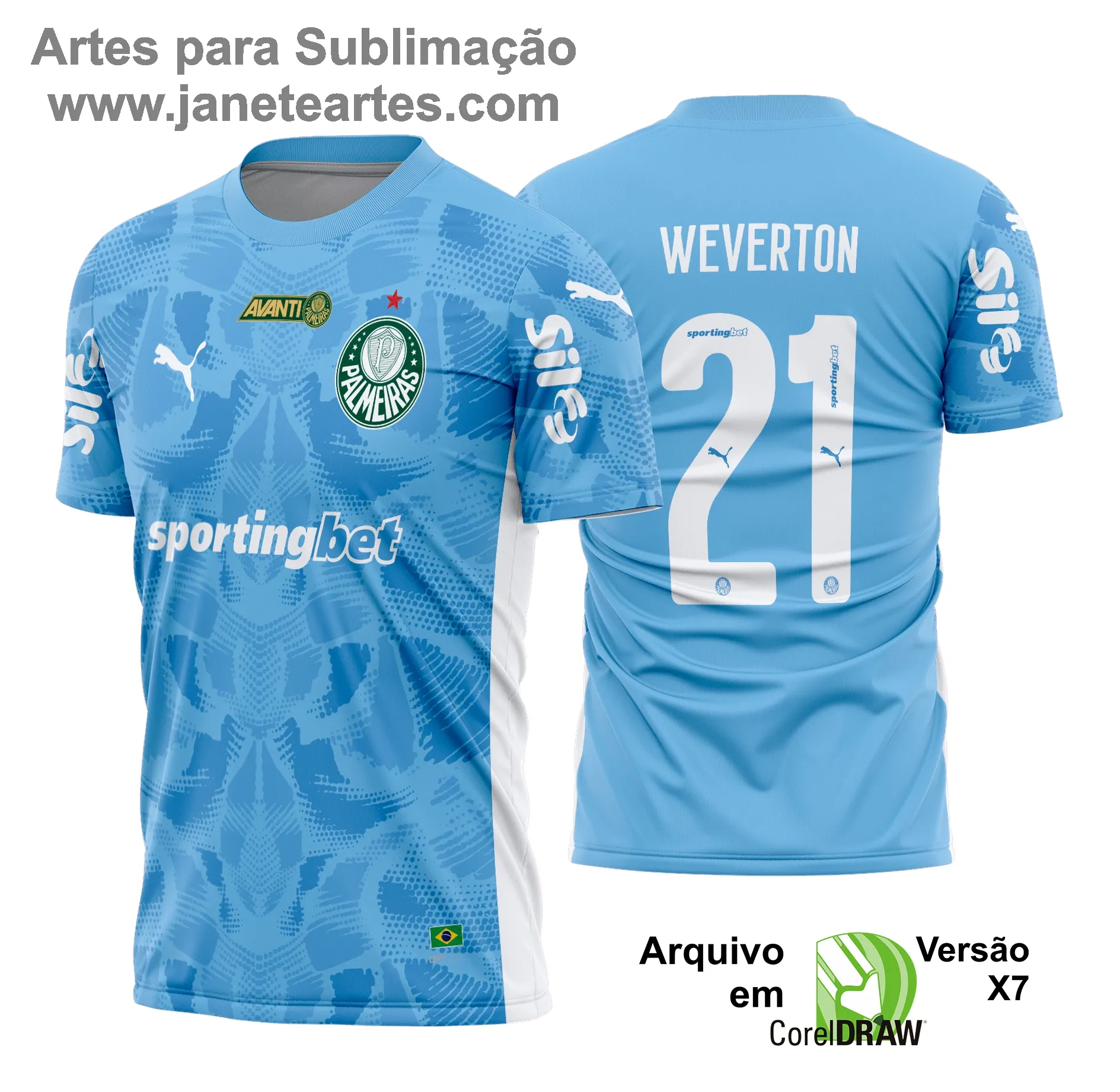 Arte Vetor Camisa Palmeiras Goleiro I 2025 - 2026