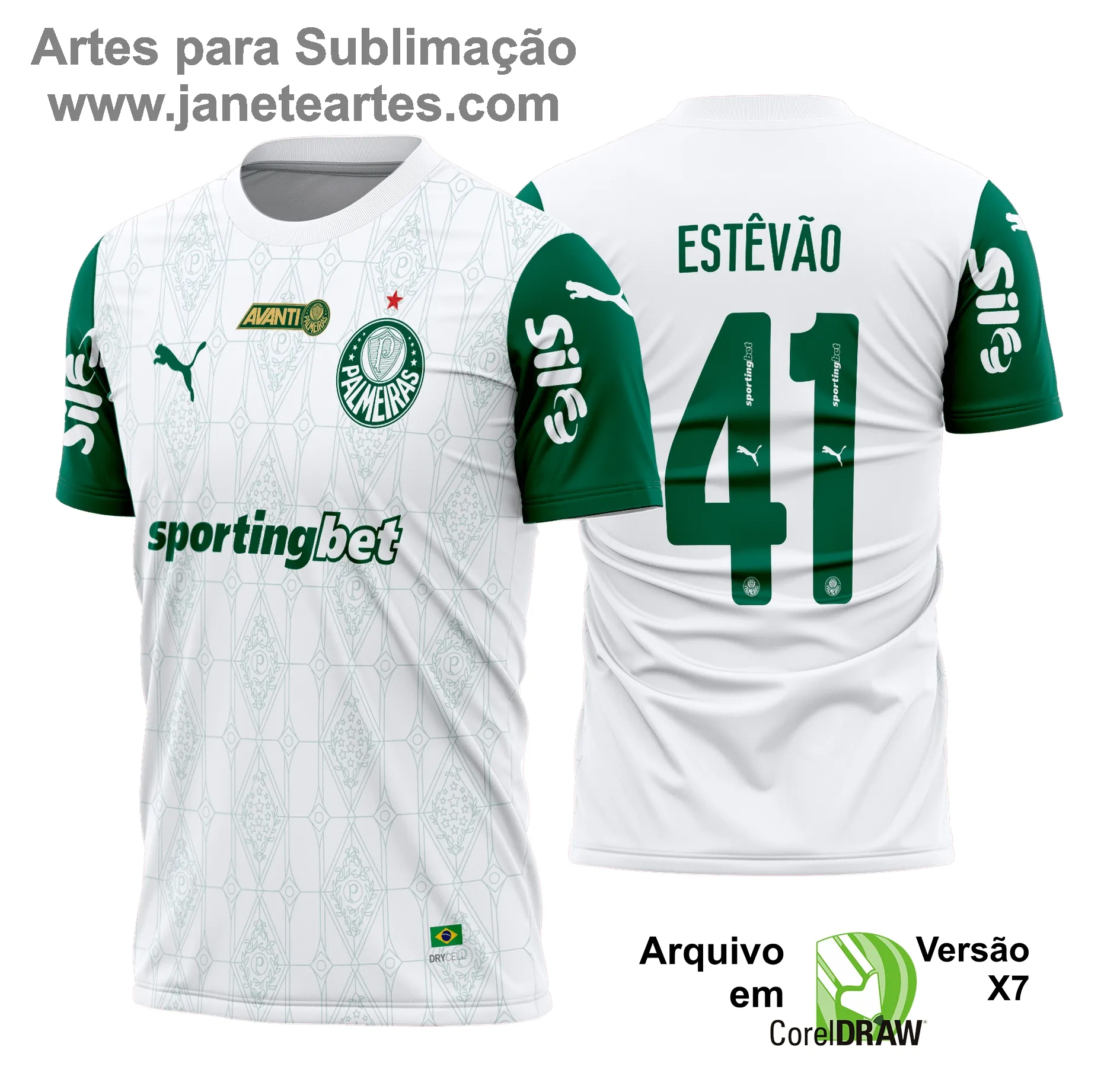 Arte Vetor Camisa Palmeiras Reserva 2025 - 2026