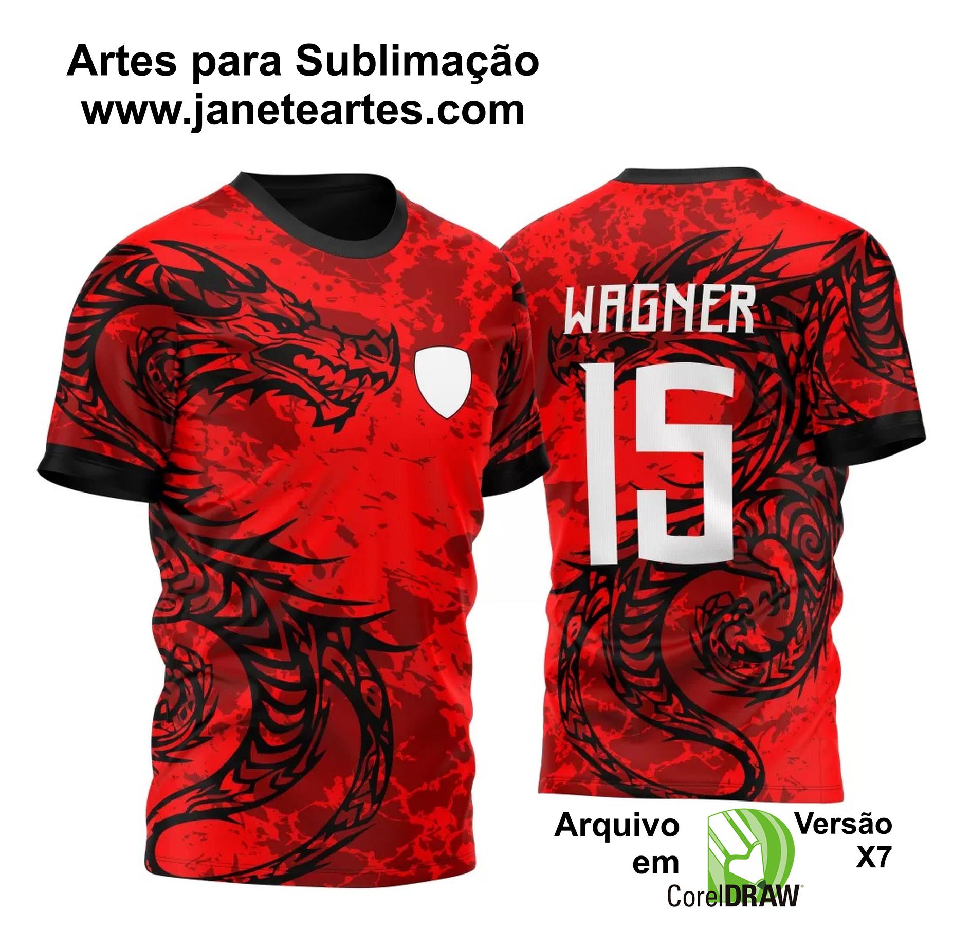 Arte Vetor Camisa Para Atlética Acadêmica e InterClasse Dragão Grunge  Sangue M2 2023