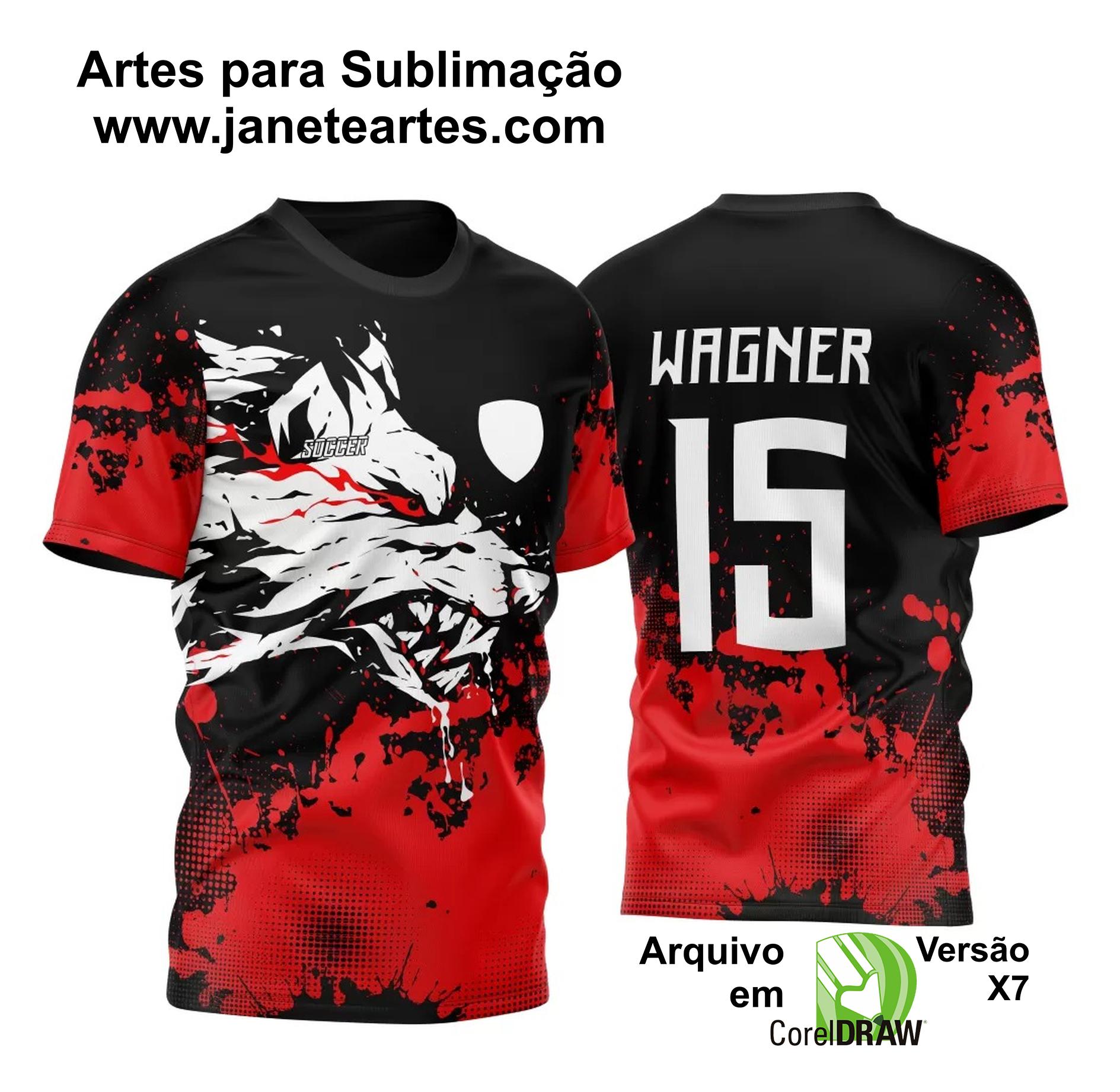 Arte Vetor Camisa Para Atlética Acadêmica e InterClasse Lobo de Sangue M2 2023