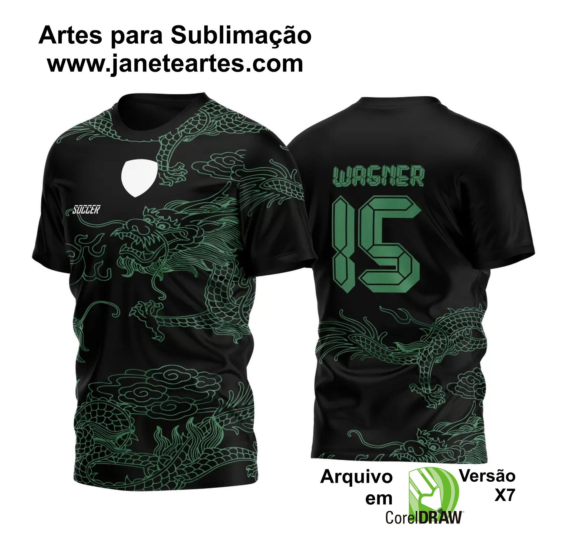 Arte Vetor Camisa Para InterClasse Dragões Verde M002 2023