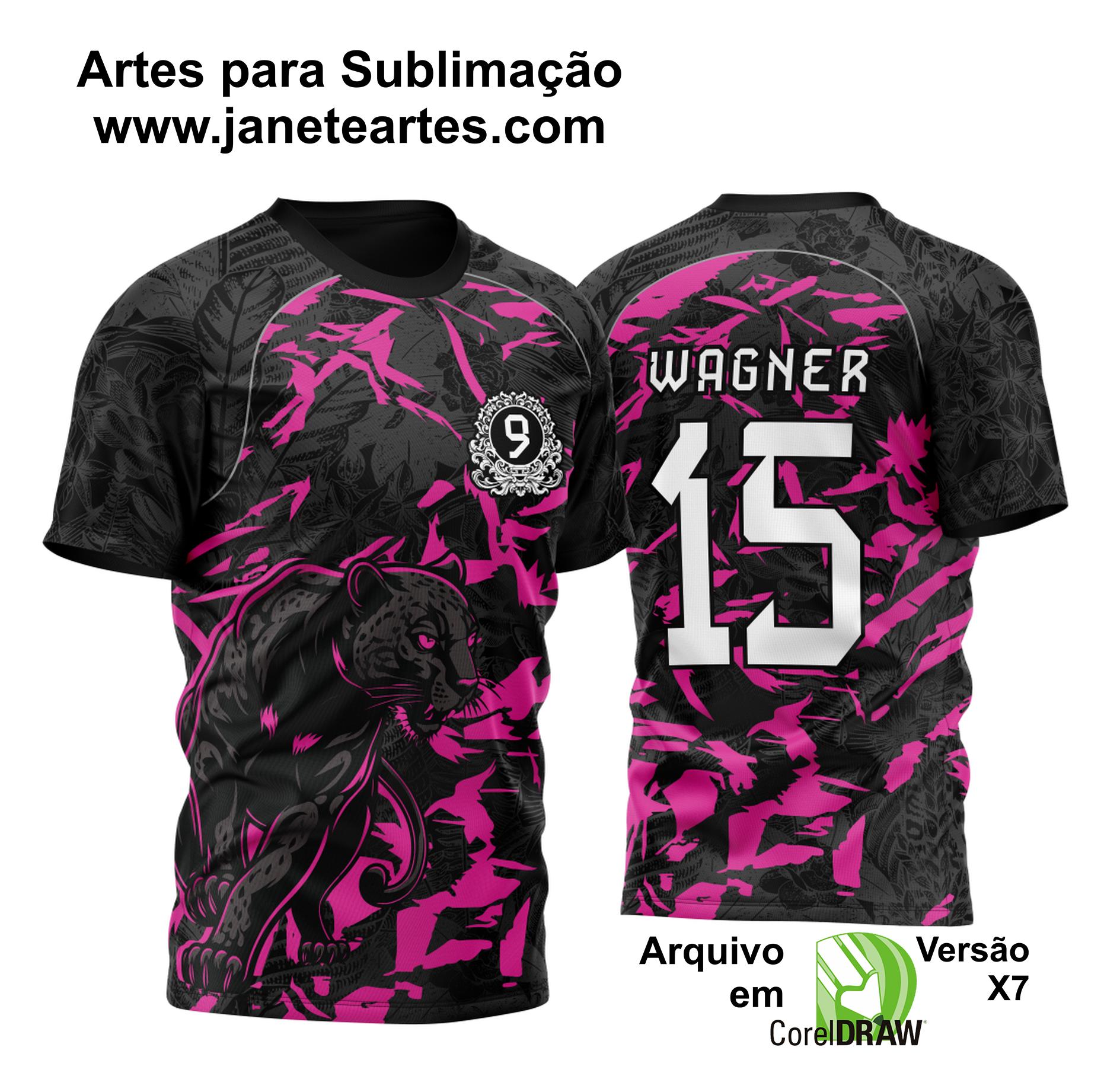 Arte Vetor Camisa Para InterClasse Pantera Nono Ano 2023 Modelo Rosa Forte