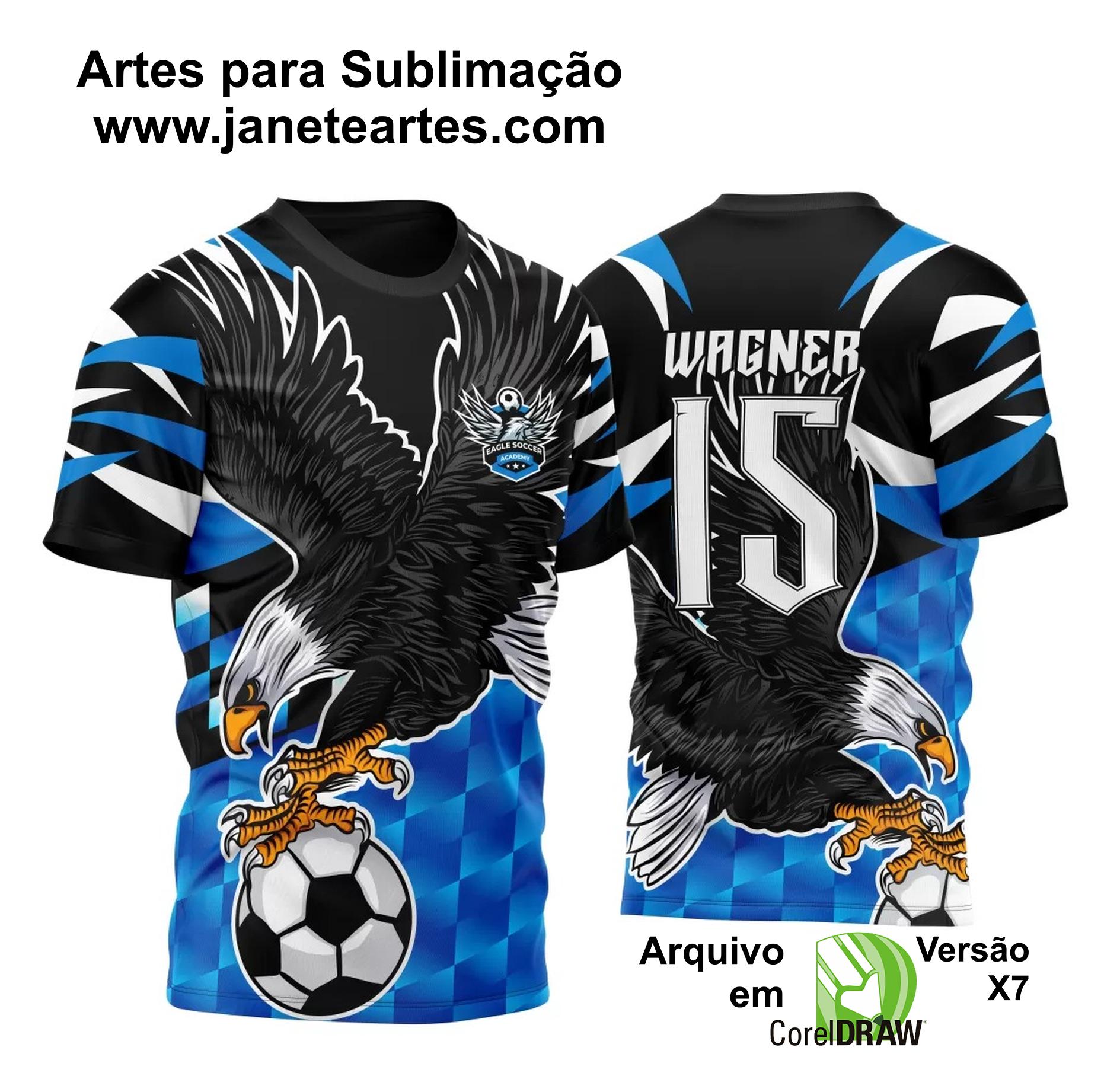Arte Vetor Camisa Para InterClasse Aguia Futebol Club 2023 Modelo 001