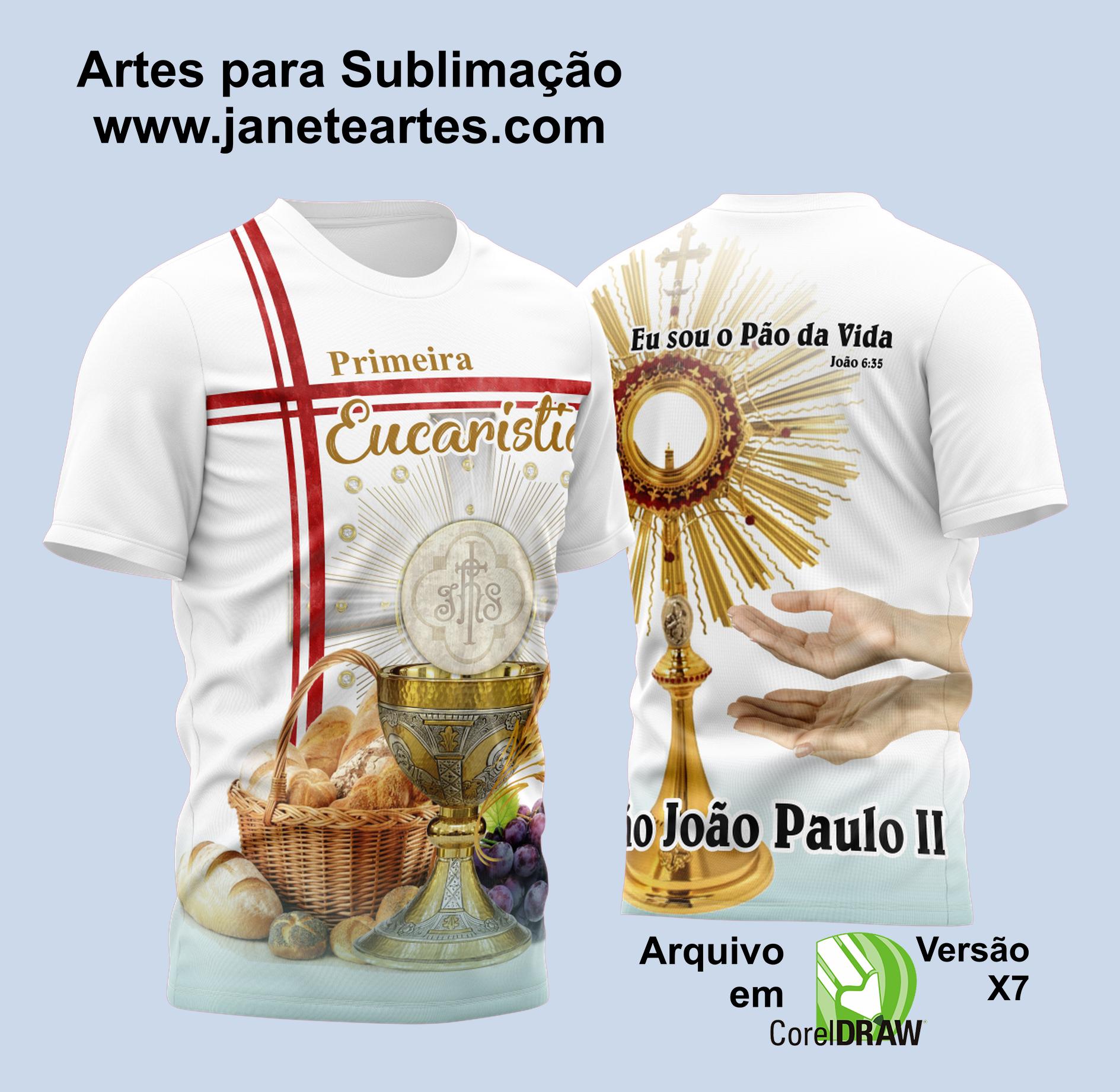 Arte Vetor Camisa Para Primeira Eucaristia Primeira Comunhão 2023 Modelo 15