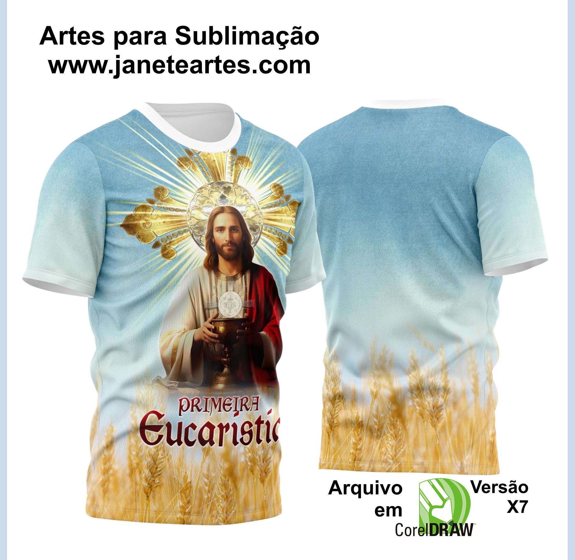 Arte Vetor Camisa Para Primeira Eucaristia Primeira Comunhão 2023 Modelo 18