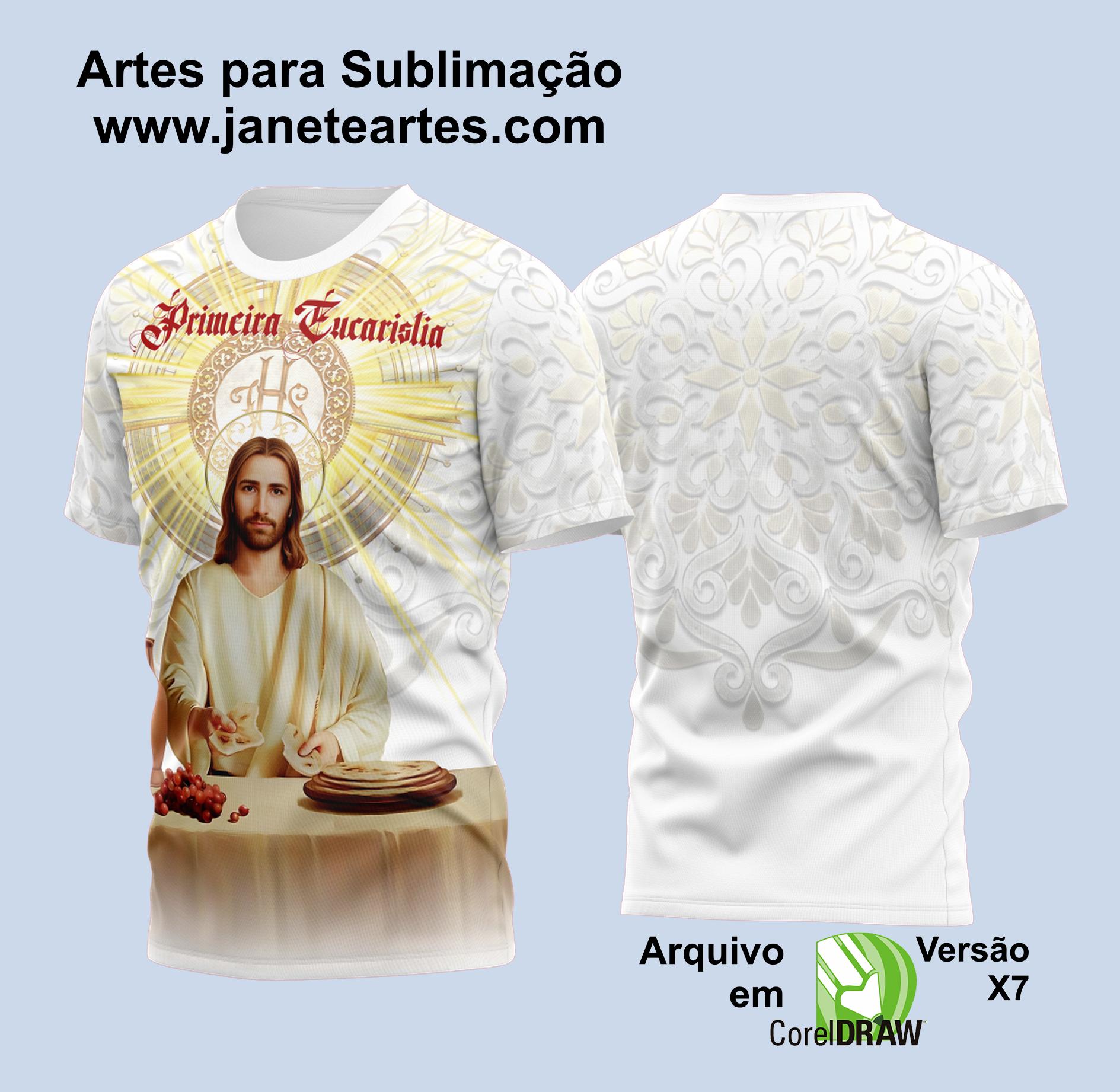 Arte Vetor Camisa Para Primeira Eucaristia Primeira Comunhão 2023 Modelo 20