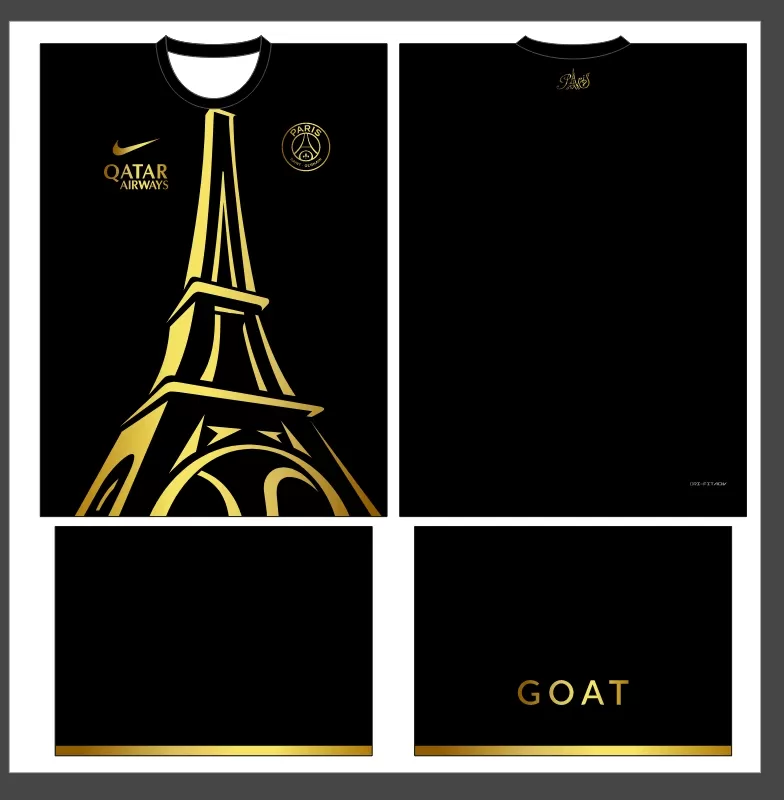 Arte Vetor Camisa Paris Saint-Germain PSG Conceito Torre 2023