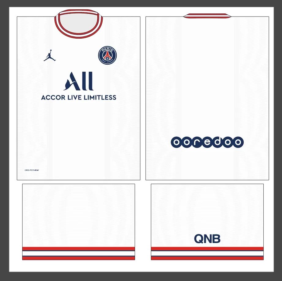 Arte Vetor Camisa Paris Saint-Germain PSG Cuarta Equipacion 2022
