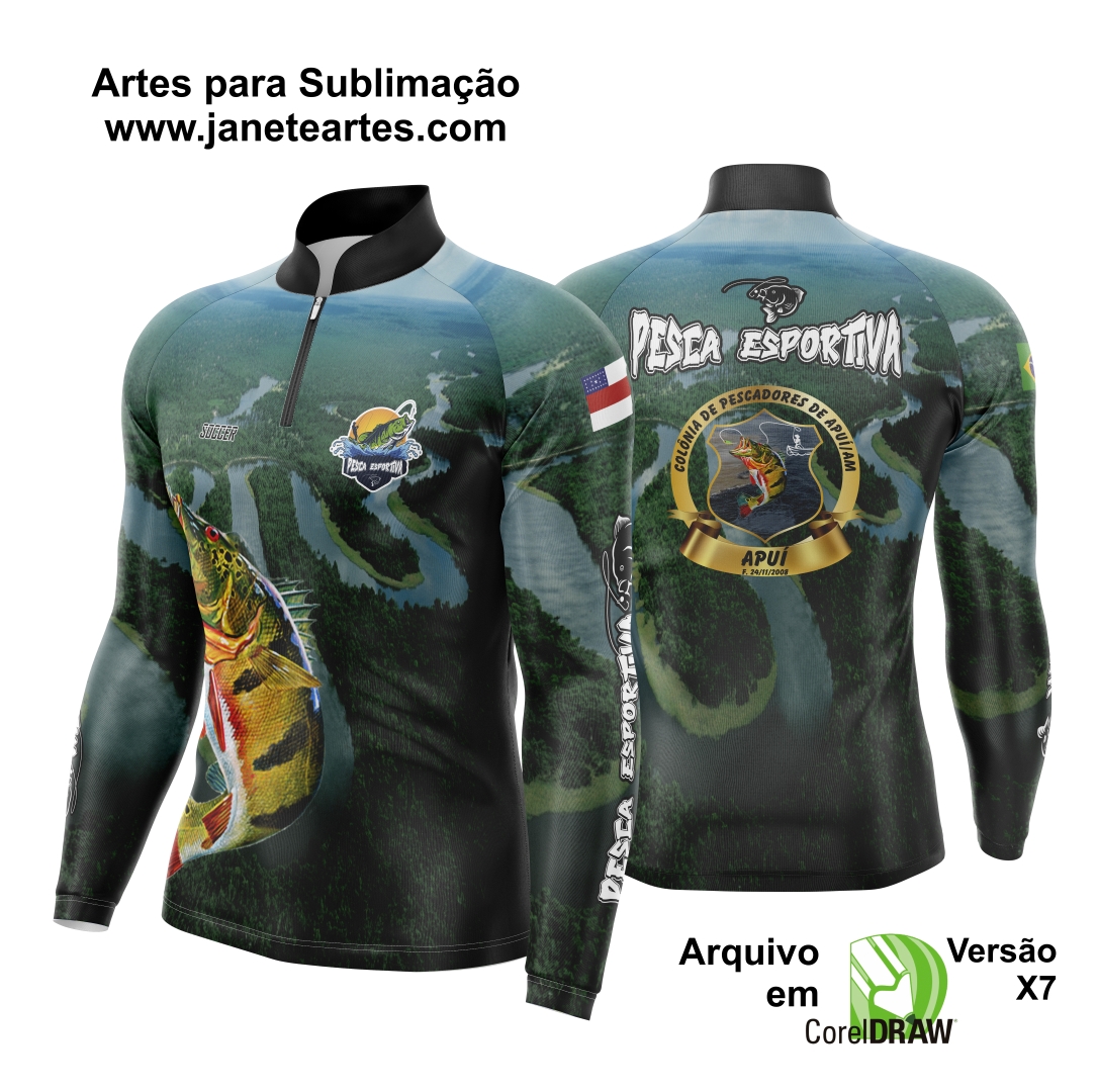 Arte Vetor Camisa Pesca Esportiva | Modelo 02