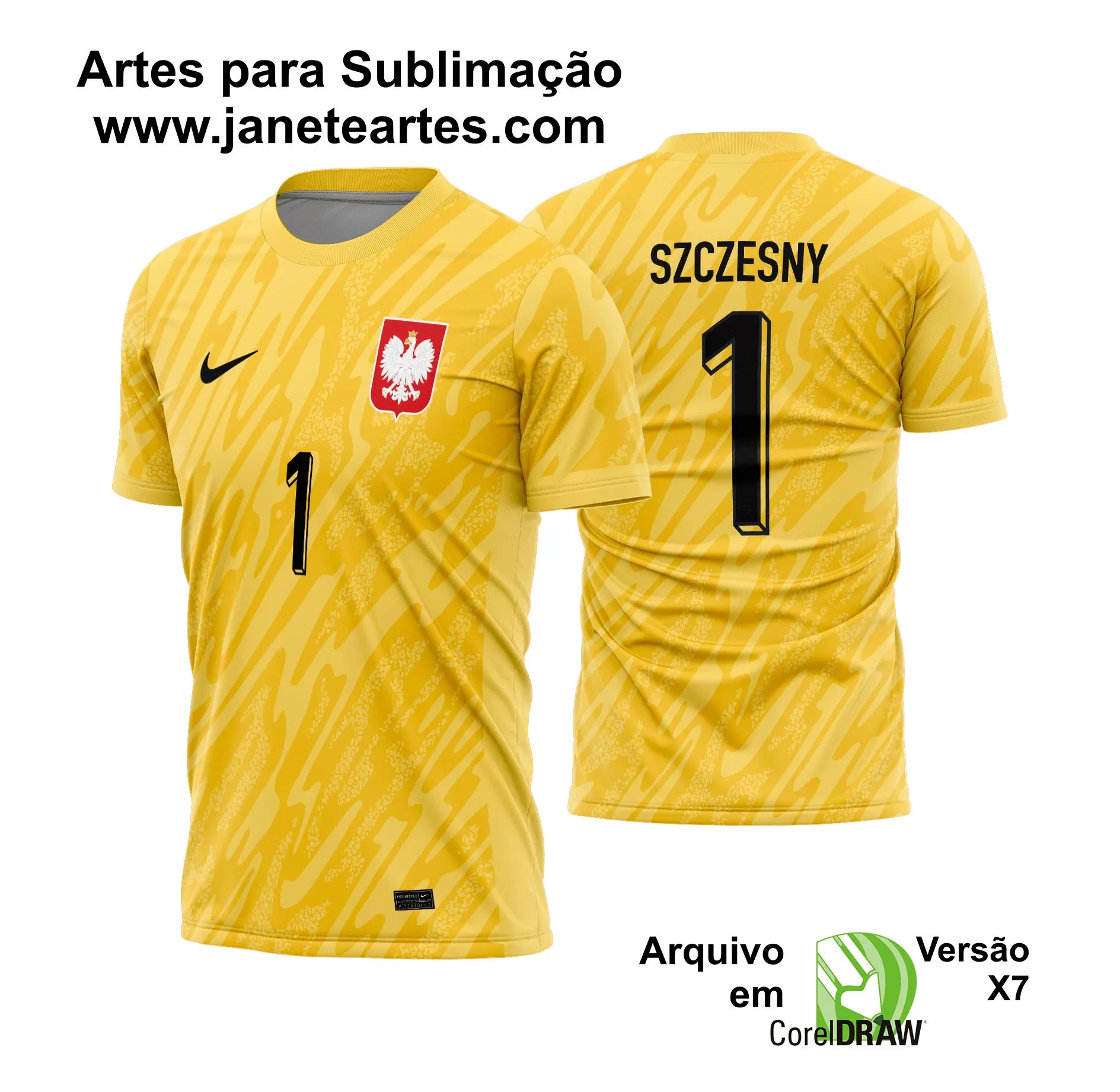 Arte Vetor Camisa Polônia Goleiro 2024 - 2025