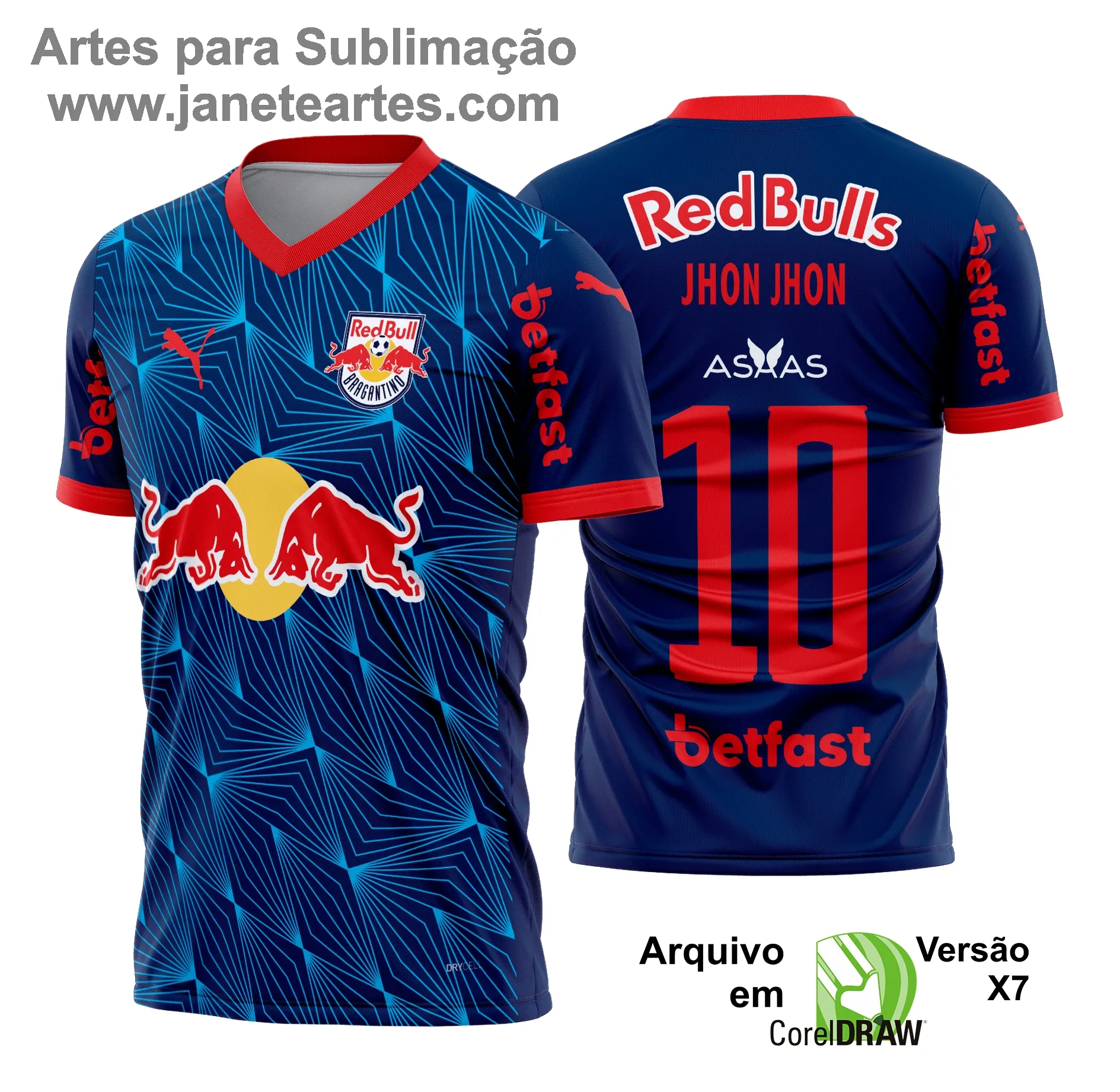 Arte Vetor Camisa RB Bragantino Reserva 2025 - 2026