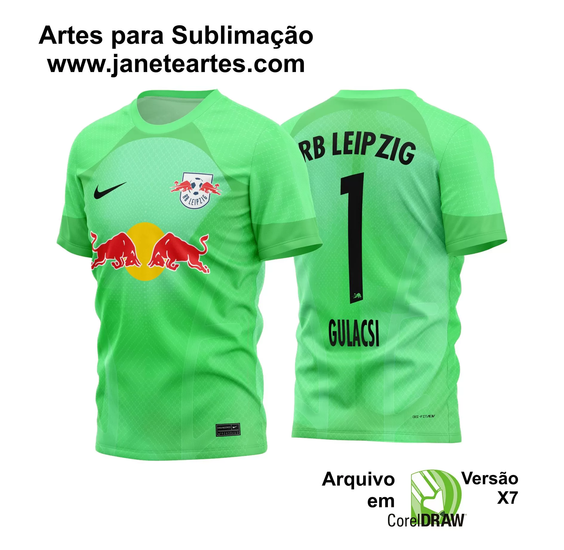 Arte Vetor Camisa RB Leipzig Goleiro 2022 - 20223