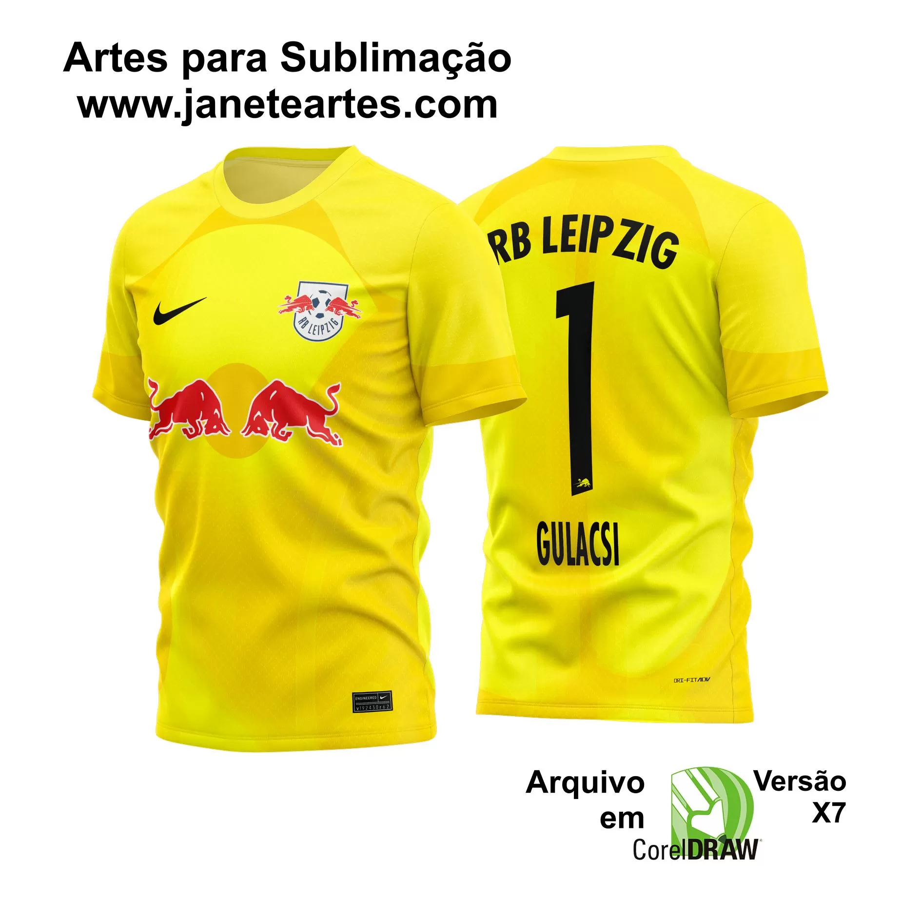 Arte Vetor Camisa RB Leipzig Goleiro 2022 - 20223