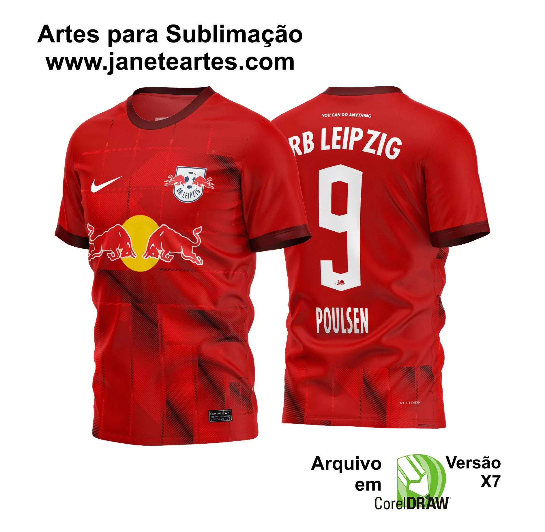 Arte Vetor Camisa RB Leipzig Reserva 2022 - 2023