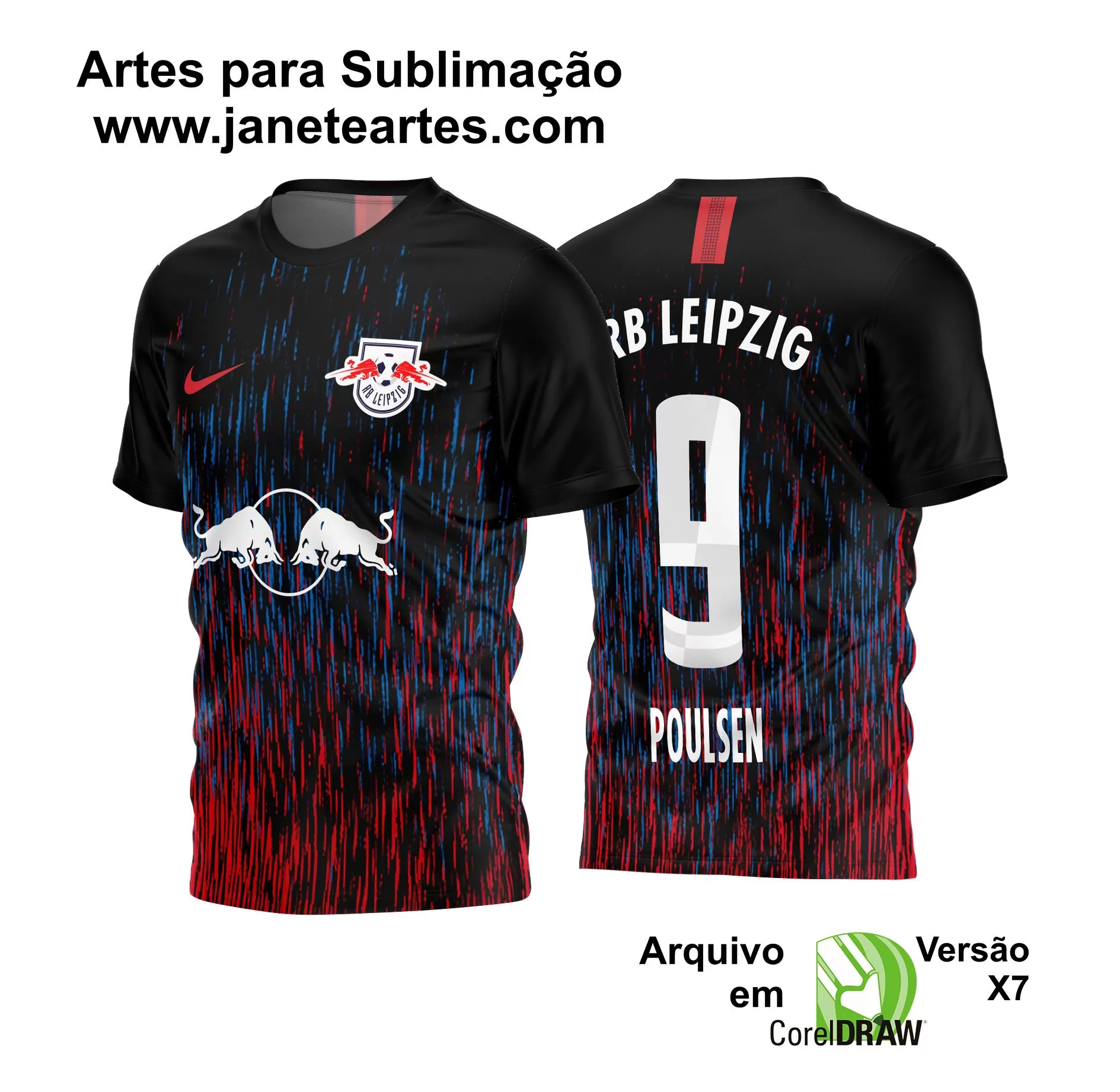 Arte Vetor Camisa RB Leipzig Terceira 2019 - 2020